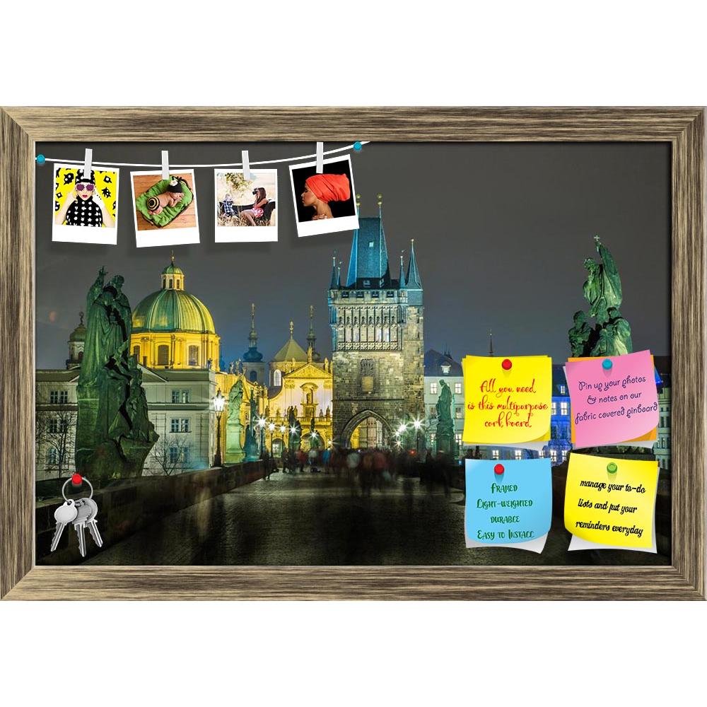 ArtzFolio Charles Bridge In Prague At Night, Czech Republic Printed Bulletin Board Notice Pin Board Soft Board | Framed-Bulletin Boards Framed-AZSAO18807958BLB_FR_L-Image Code 5002203 Vishnu Image Folio Pvt Ltd, IC 5002203, ArtzFolio, Bulletin Boards Framed, Places, Photography, charles, bridge, in, prague, at, night, czech, republic, printed, bulletin, board, notice, pin, soft, framed, karlov, praha, tower, cathedral, bohemia, clear, town, stone, passage, sculpture, river, cloud, travel, lamp, view, statue