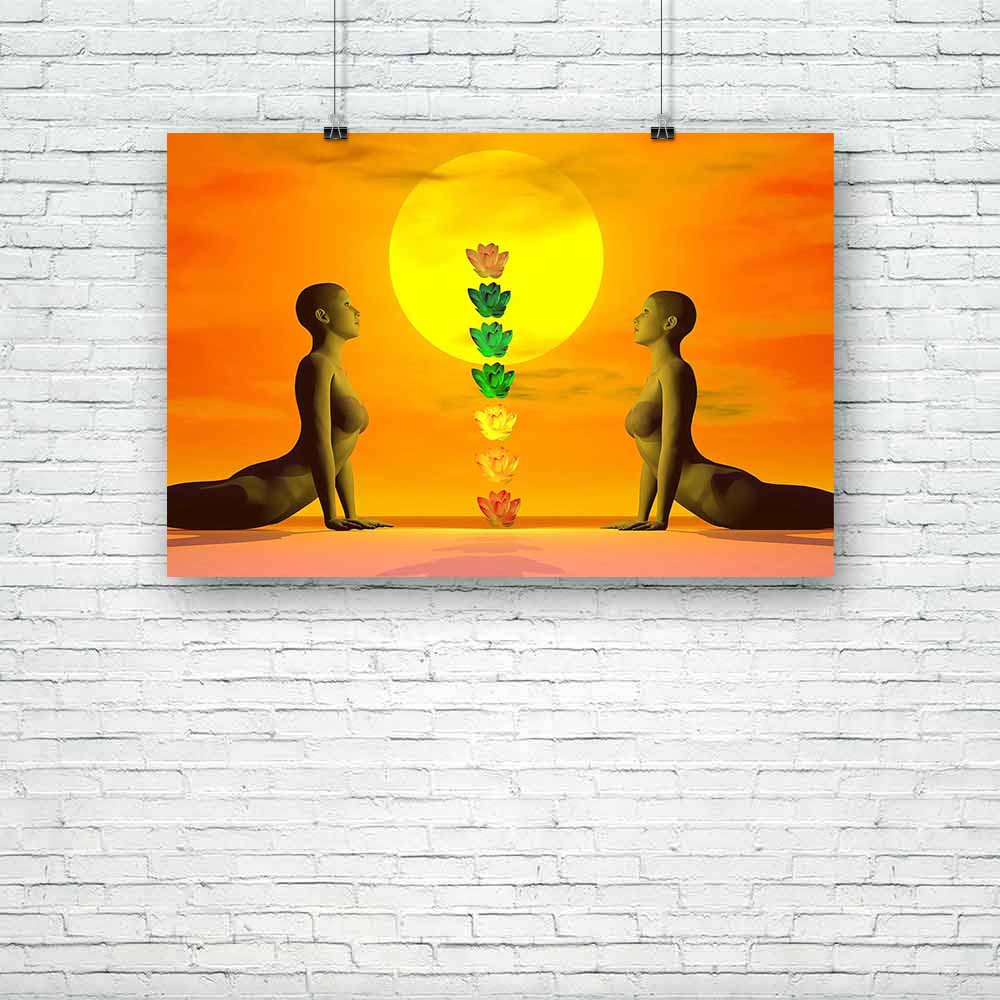 Women In Cobra Posture Unframed Paper Poster-Paper Posters Unframed-POS_UN-IC 5002211 IC 5002211, Asian, Botanical, Buddhism, Eygptian, Floral, Flowers, God Buddha, Health, Hinduism, Illustrations, Indian, Love, Nature, People, Religion, Religious, Romance, Spiritual, Sunsets, women, in, cobra, posture, unframed, paper, poster, asia, aum, aura, background, blue, body, buddha, chakra, energy, faith, flower, green, harmony, healing, illustration, india, light, lotus, mantra, meditation, om, oriental, peace, p