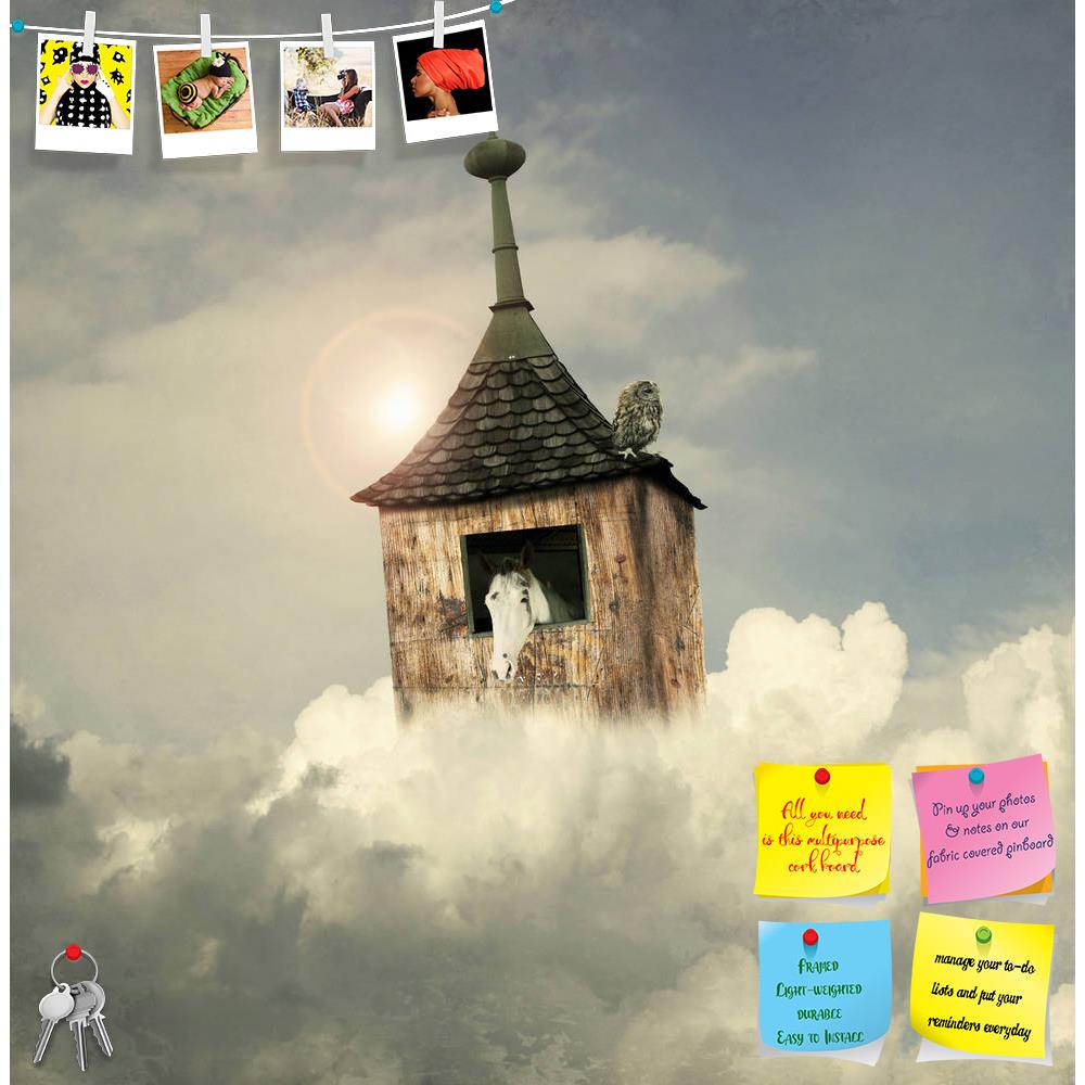 ArtzFolio Beautiful Fantasy Tower, House As An Noah Printed Bulletin Board Notice Pin Board Soft Board | Frameless-Bulletin Boards Frameless-AZSAO18868481BLB_FL_L-Image Code 5002216 Vishnu Image Folio Pvt Ltd, IC 5002216, ArtzFolio, Bulletin Boards Frameless, Animals, Conceptual, Kids, Digital Art, beautiful, fantasy, tower, house, as, an, noah, printed, bulletin, board, notice, pin, soft, frameless, tower-, fun, animal, horse, roof, sky, owl, cloud, composition, collage, art, artistic, inventive, invention