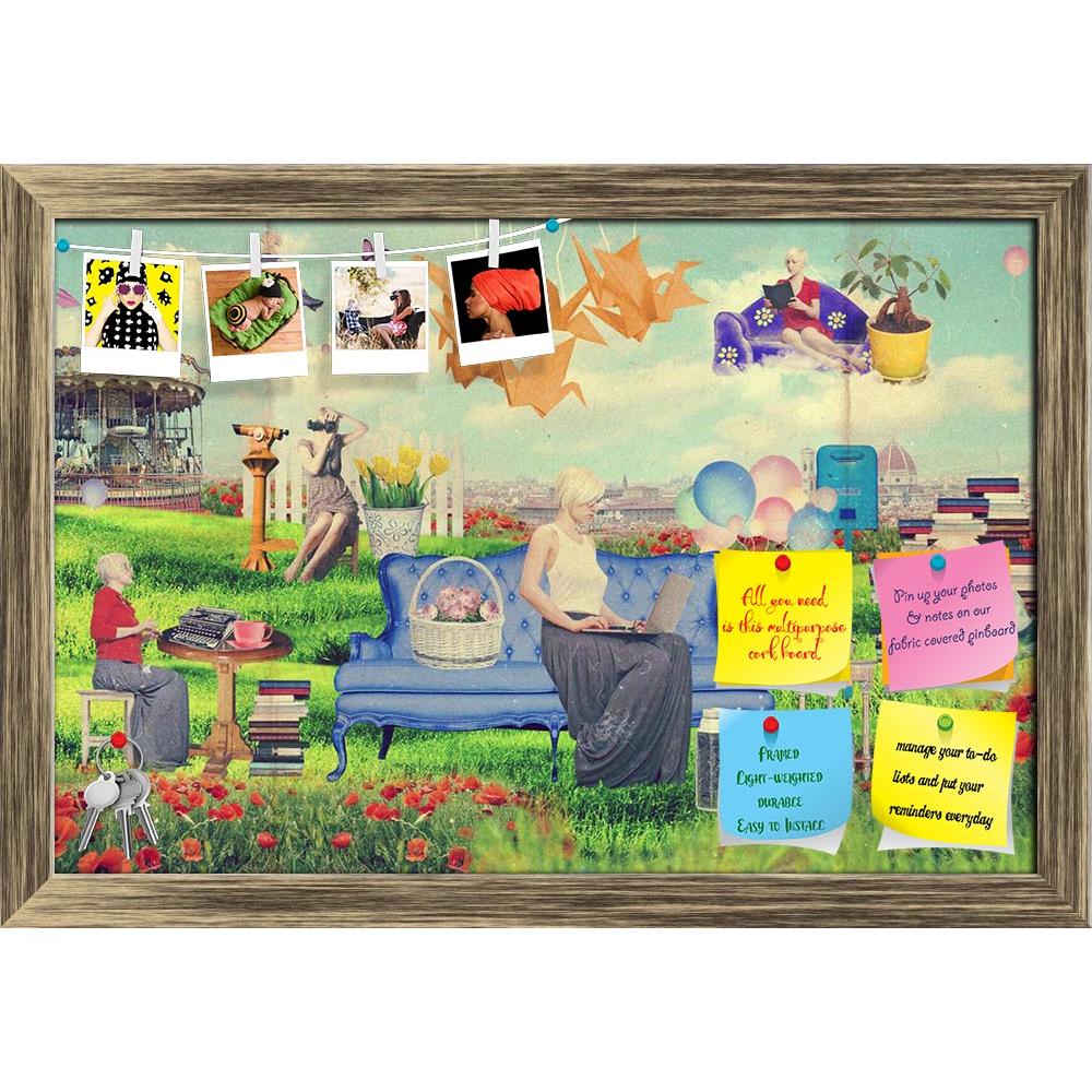 ArtzFolio Art Collage With Beautiful Woman Printed Bulletin Board Notice Pin Board Soft Board | Framed-Bulletin Boards Framed-AZSAO18937589BLB_FR_L-Image Code 5002229 Vishnu Image Folio Pvt Ltd, IC 5002229, ArtzFolio, Bulletin Boards Framed, Conceptual, Photography, art, collage, with, beautiful, woman, printed, bulletin, board, notice, pin, soft, framed, retro, style, fantasy, pin up board, push pin board, extra large cork board, big pin board, notice board, small bulletin board, cork board, wall notice bo