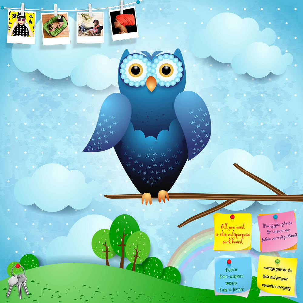 ArtzFolio Owl & Countryside Printed Bulletin Board Notice Pin Board Soft Board | Frameless-Bulletin Boards Frameless-AZSAO18970327BLB_FL_L-Image Code 5002235 Vishnu Image Folio Pvt Ltd, IC 5002235, ArtzFolio, Bulletin Boards Frameless, Birds, Kids, Digital Art, owl, countryside, printed, bulletin, board, notice, pin, soft, frameless, eps10, pin up board, push pin board, extra large cork board, big pin board, notice board, small bulletin board, cork board, wall notice board, giant cork board, bulletin board,