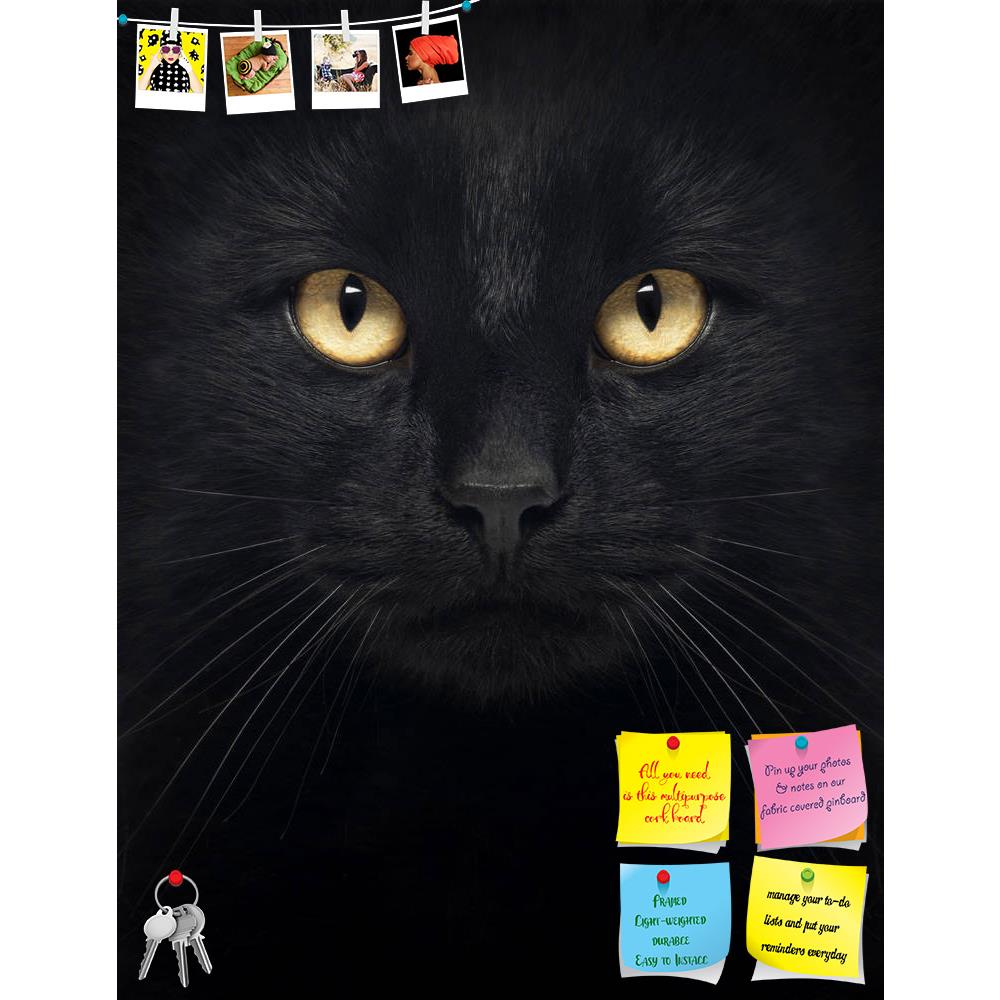 ArtzFolio Black Cat Printed Bulletin Board Notice Pin Board Soft Board | Frameless-Bulletin Boards Frameless-AZSAO19006292BLB_FL_L-Image Code 5002243 Vishnu Image Folio Pvt Ltd, IC 5002243, ArtzFolio, Bulletin Boards Frameless, Animals, Photography, black, cat, printed, bulletin, board, notice, pin, soft, frameless, close-up, looking, camera, isolated, white, pin up board, push pin board, extra large cork board, big pin board, notice board, small bulletin board, cork board, wall notice board, giant cork boa