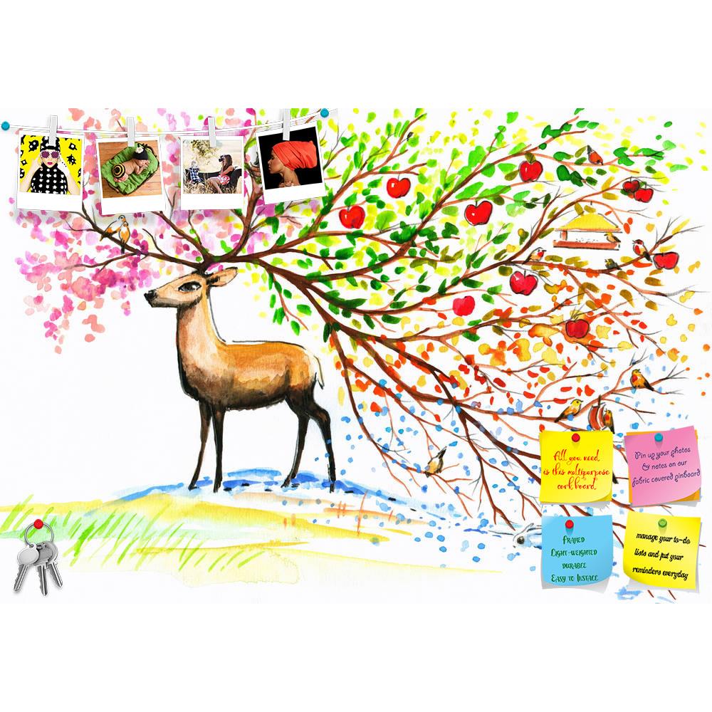 ArtzFolio Brown Deer With Beautiful Horn Printed Bulletin Board Notice Pin Board Soft Board | Frameless-Bulletin Boards Frameless-AZSAO19026299BLB_FL_L-Image Code 5002245 Vishnu Image Folio Pvt Ltd, IC 5002245, ArtzFolio, Bulletin Boards Frameless, Abstract, Animals, Kids, Fine Art Reprint, brown, deer, with, beautiful, horn, printed, bulletin, board, notice, pin, soft, frameless, big, fours, seasons, picture, created, watercolors, pin up board, push pin board, extra large cork board, big pin board, notice 