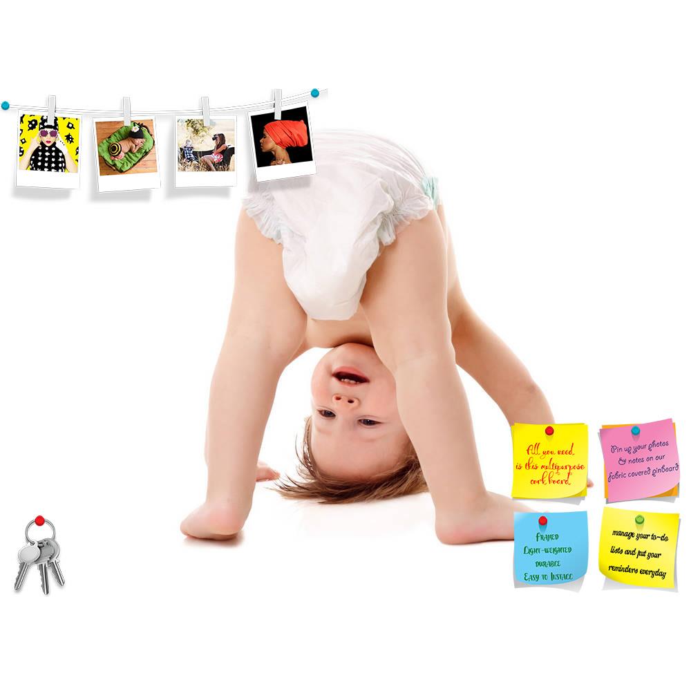 ArtzFolio Funny Playing Baby Standing On His Head Printed Bulletin Board Notice Pin Board Soft Board | Frameless-Bulletin Boards Frameless-AZSAO19147129BLB_FL_L-Image Code 5002259 Vishnu Image Folio Pvt Ltd, IC 5002259, ArtzFolio, Bulletin Boards Frameless, Kids, Photography, funny, playing, baby, standing, on, his, head, printed, bulletin, board, notice, pin, soft, frameless, isolated, white, pin up board, push pin board, extra large cork board, big pin board, notice board, small bulletin board, cork board