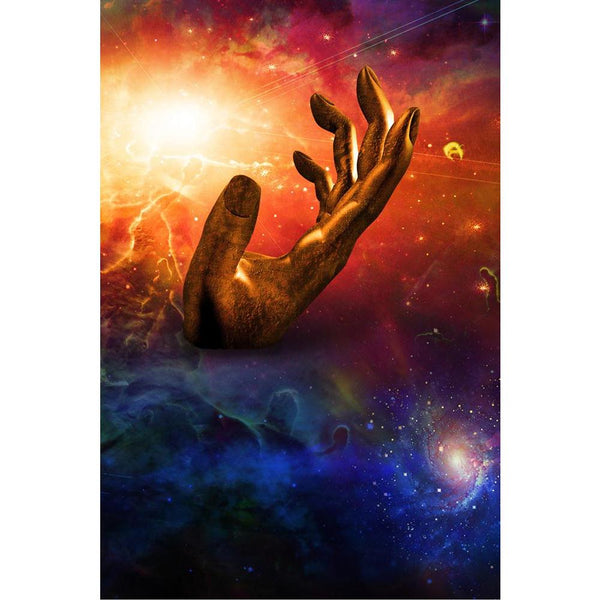 Temple Of Fire Hand Of Time Unframed Paper Poster-Paper Posters Unframed-POS_UN-IC 5002283 IC 5002283, Abstract Expressionism, Abstracts, Astronomy, Cosmology, Fantasy, Illustrations, Nature, Religion, Religious, Scenic, Science Fiction, Semi Abstract, Space, Stars, temple, of, fire, hand, time, unframed, paper, wall, poster, abstract, alien, background, bang, beautiful, big, blue, burning, clock, concept, copy, cosmic, cosmos, dark, deep, dust, environment, eternal, fiction, field, flame, free, galactic, g