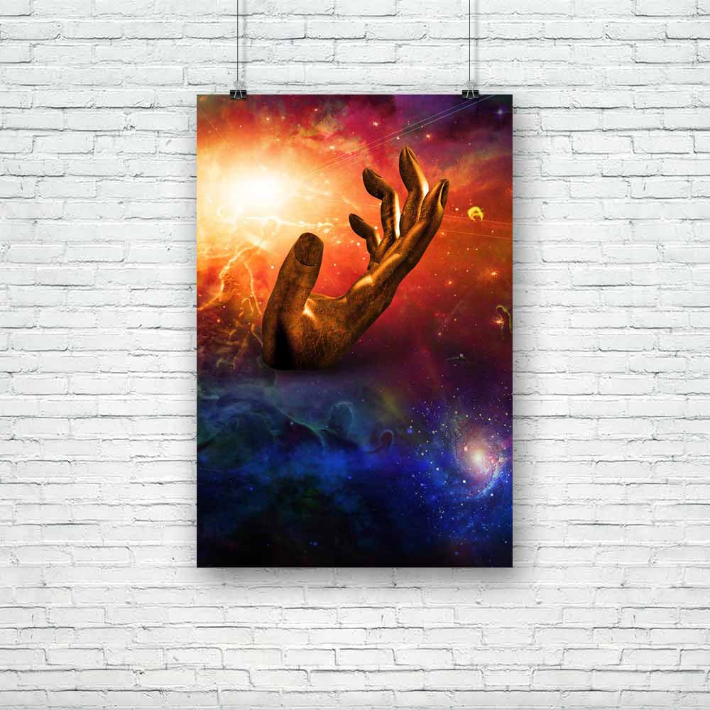 Temple Of Fire Hand Of Time Unframed Paper Poster-Paper Posters Unframed-POS_UN-IC 5002283 IC 5002283, Abstract Expressionism, Abstracts, Astronomy, Cosmology, Fantasy, Illustrations, Nature, Religion, Religious, Scenic, Science Fiction, Semi Abstract, Space, Stars, temple, of, fire, hand, time, unframed, paper, poster, abstract, alien, background, bang, beautiful, big, blue, burning, clock, concept, copy, cosmic, cosmos, dark, deep, dust, environment, eternal, fiction, field, flame, free, galactic, galaxy,