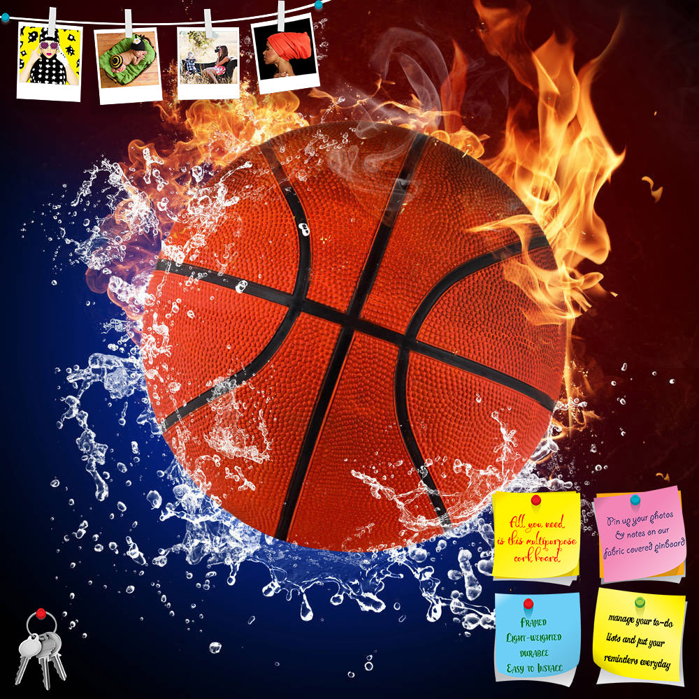 ArtzFolio Basketball Ball In Fire Flames & Splashing Water Printed Bulletin Board Notice Pin Board Soft Board | Frameless-Bulletin Boards Frameless-AZSAO19315602BLB_FL_L-Image Code 5002285 Vishnu Image Folio Pvt Ltd, IC 5002285, ArtzFolio, Bulletin Boards Frameless, Sports, Digital Art, basketball, ball, in, fire, flames, splashing, water, printed, bulletin, board, notice, pin, soft, frameless, pin up board, push pin board, extra large cork board, big pin board, notice board, small bulletin board, cork boar