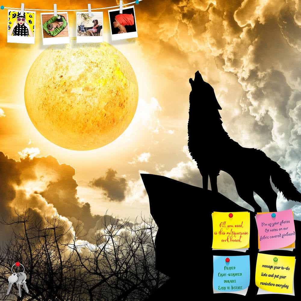 ArtzFolio Wolf Howling To The Full Moon D1 Printed Bulletin Board Notice Pin Board Soft Board | Frameless-Bulletin Boards Frameless-AZSAO19345053BLB_FL_L-Image Code 5002294 Vishnu Image Folio Pvt Ltd, IC 5002294, ArtzFolio, Bulletin Boards Frameless, Animals, Fantasy, Digital Art, wolf, howling, to, the, full, moon, d1, printed, bulletin, board, notice, pin, soft, frameless, silhouette, pin up board, push pin board, extra large cork board, big pin board, notice board, small bulletin board, cork board, wall 