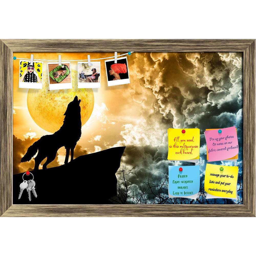 ArtzFolio Wolf Howling To The Full Moon D2 Printed Bulletin Board Notice Pin Board Soft Board | Framed-Bulletin Boards Framed-AZSAO19345111BLB_FR_L-Image Code 5002296 Vishnu Image Folio Pvt Ltd, IC 5002296, ArtzFolio, Bulletin Boards Framed, Animals, Fantasy, Digital Art, wolf, howling, to, the, full, moon, d2, printed, bulletin, board, notice, pin, soft, framed, silhouette, pin up board, push pin board, extra large cork board, big pin board, notice board, small bulletin board, cork board, wall notice board