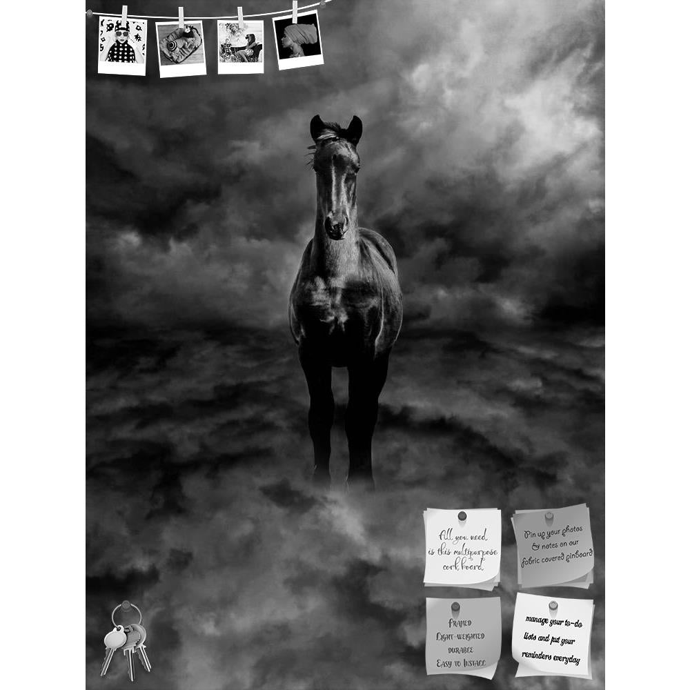ArtzFolio Black & White Pegasus Printed Bulletin Board Notice Pin Board Soft Board | Frameless-Bulletin Boards Frameless-AZSAO19359057BLB_FL_L-Image Code 5002299 Vishnu Image Folio Pvt Ltd, IC 5002299, ArtzFolio, Bulletin Boards Frameless, Animals, Photography, black, white, pegasus, printed, bulletin, board, notice, pin, soft, frameless, steed, standing, dark, storm, clouds, pin up board, push pin board, extra large cork board, big pin board, notice board, small bulletin board, cork board, wall notice boar