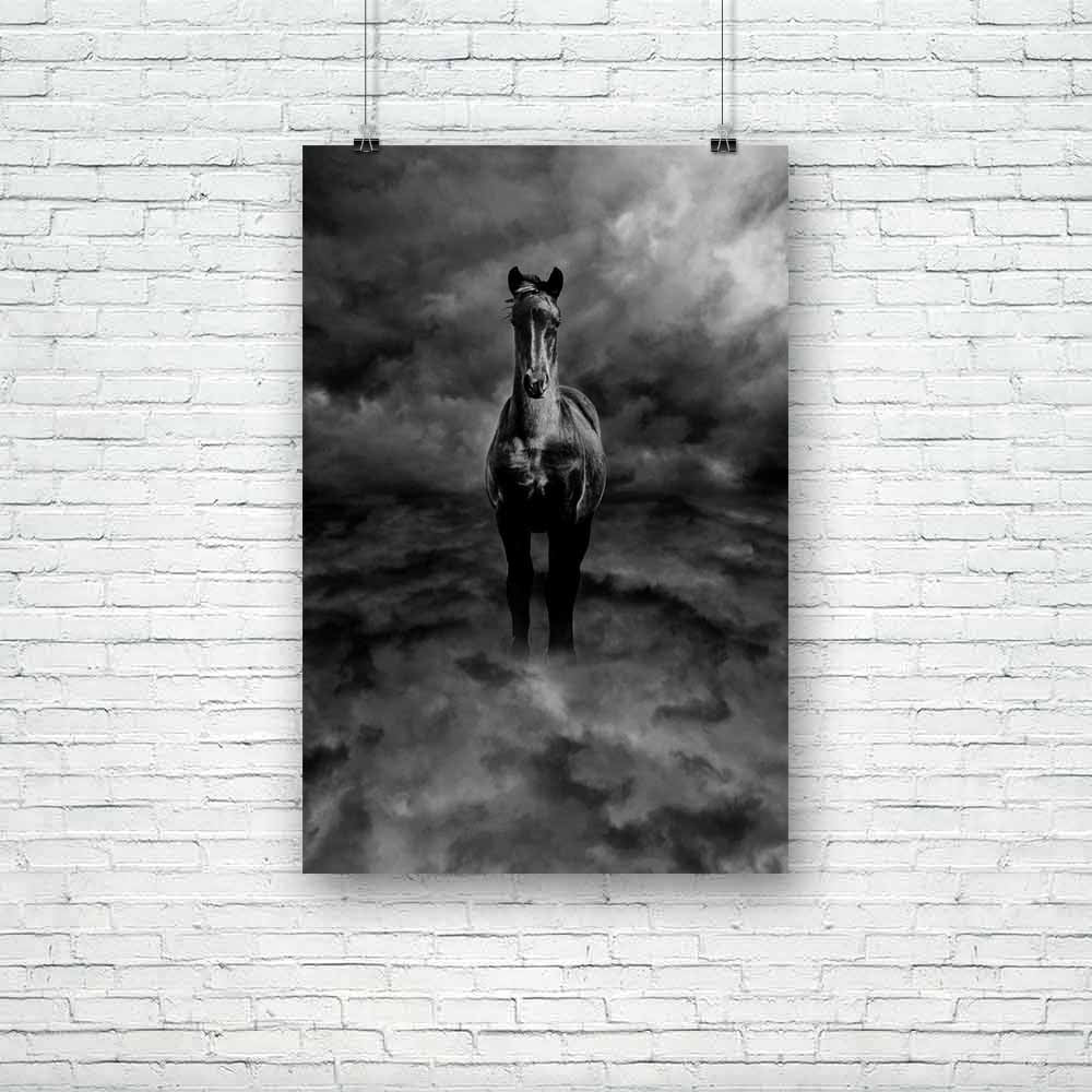 Black & White Pegasus Unframed Paper Poster-Paper Posters Unframed-POS_UN-IC 5002299 IC 5002299, Ancient, Black, Black and White, Historical, Medieval, Retro, Vintage, White, pegasus, unframed, paper, poster, backdrop, background, and, clouds, danger, dangerous, dark, force, horse, mystical, mythology, old, ominous, photo, picture, powerful, rays, shiny, stallion, standing, steed, storm, stormy, striking, strong, sun, threatening, thunder, toned, unique, upright, young, artzfolio, posters, wall posters, pos
