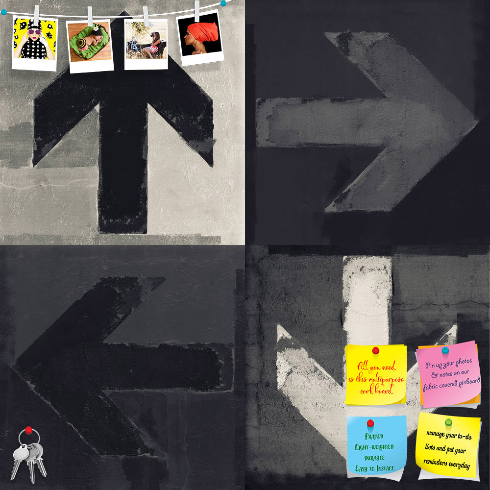 ArtzFolio Monochrome Arrows Printed Bulletin Board Notice Pin Board Soft Board | Frameless-Bulletin Boards Frameless-AZSAO19375038BLB_FL_L-Image Code 5002301 Vishnu Image Folio Pvt Ltd, IC 5002301, ArtzFolio, Bulletin Boards Frameless, Abstract, Digital Art, monochrome, arrows, printed, bulletin, board, notice, pin, soft, frameless, artistic, grunge, design, four, arrow, signs, painted, concrete, wall, pin up board, push pin board, extra large cork board, big pin board, notice board, small bulletin board, c