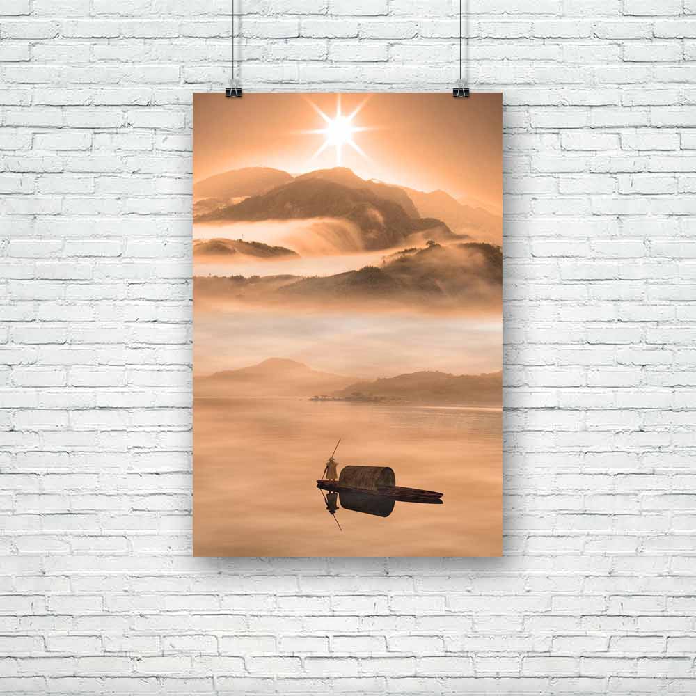 Chinese Landscape D2 Unframed Paper Poster-Paper Posters Unframed-POS_UN-IC 5002317 IC 5002317, Abstract Expressionism, Abstracts, Art and Paintings, Asian, Black, Black and White, Boats, Chinese, Countries, Culture, Drawing, Ethnic, God Ram, Hinduism, Landscapes, Mountains, Nature, Nautical, Paintings, Panorama, Scenic, Seasons, Semi Abstract, Signs, Signs and Symbols, Traditional, Tribal, White, Wooden, World Culture, landscape, d2, unframed, paper, poster, painting, abstract, art, artistic, asia, beautif