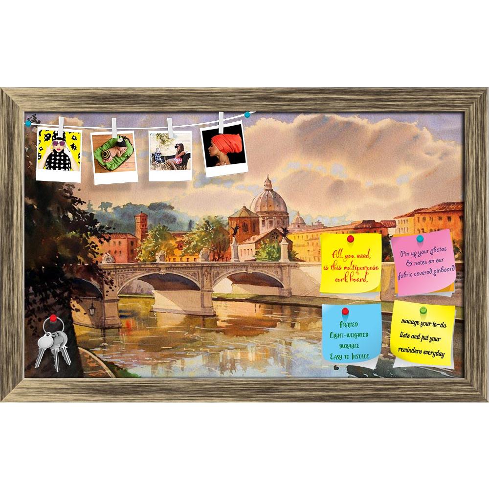 ArtzFolio Basilica Sant Pietro & Tiber River in Vatican Italy Printed Bulletin Board Notice Pin Board Soft Board | Framed-Bulletin Boards Framed-AZSAO19473465BLB_FR_L-Image Code 5002318 Vishnu Image Folio Pvt Ltd, IC 5002318, ArtzFolio, Bulletin Boards Framed, Places, Fine Art Reprint, basilica, sant, pietro, tiber, river, in, vatican, italy, printed, bulletin, board, notice, pin, soft, framed, ponte, vittorio, emanuele, rome, pin up board, push pin board, extra large cork board, big pin board, notice board