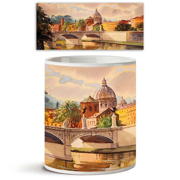 Basilica Sant Pietro & Tiber River in Vatican Italy Ceramic Coffee Tea Mug Inside White-Coffee Mugs-MUG-IC 5002318 IC 5002318, Abstract Expressionism, Architecture, Art and Paintings, Automobiles, Christianity, Cities, City Views, Culture, Drawing, Ethnic, Illustrations, Italian, Jesus, Landmarks, Landscapes, Places, Scenic, Sketches, Traditional, Transportation, Travel, Tribal, Urban, Vehicles, Watercolour, World Culture, basilica, sant, pietro, tiber, river, in, vatican, italy, ceramic, coffee, tea, mug, 