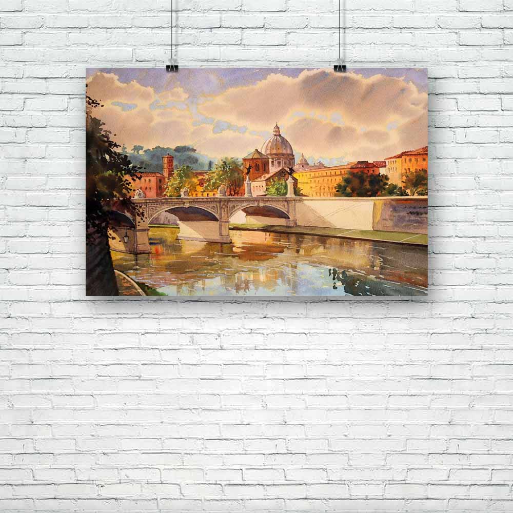Basilica Sant Pietro & Tiber River in Vatican Italy Unframed Paper Poster-Paper Posters Unframed-POS_UN-IC 5002318 IC 5002318, Abstract Expressionism, Architecture, Art and Paintings, Automobiles, Christianity, Cities, City Views, Culture, Drawing, Ethnic, Illustrations, Italian, Jesus, Landmarks, Landscapes, Places, Scenic, Sketches, Traditional, Transportation, Travel, Tribal, Urban, Vehicles, Watercolour, World Culture, basilica, sant, pietro, tiber, river, in, vatican, italy, unframed, paper, poster, ro