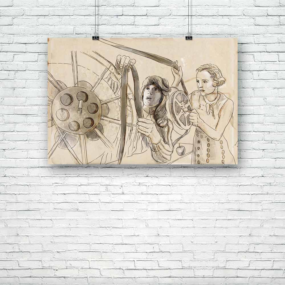 Editing Room Unframed Paper Poster-Paper Posters Unframed-POS_UN-IC 5002324 IC 5002324, Ancient, Art and Paintings, Cinema, Drawing, Education, Fine Art Reprint, Historical, Illustrations, Medieval, Movies, Paintings, Retro, Schools, Sketches, Television, TV Series, Universities, Vintage, Wooden, editing, room, unframed, paper, poster, academic, actor, antique, archaic, artistic, artwork, authentic, classic, craft, film, filmmaking, fine, art, grunge, historic, history, hollywood, illustration, man, motion,