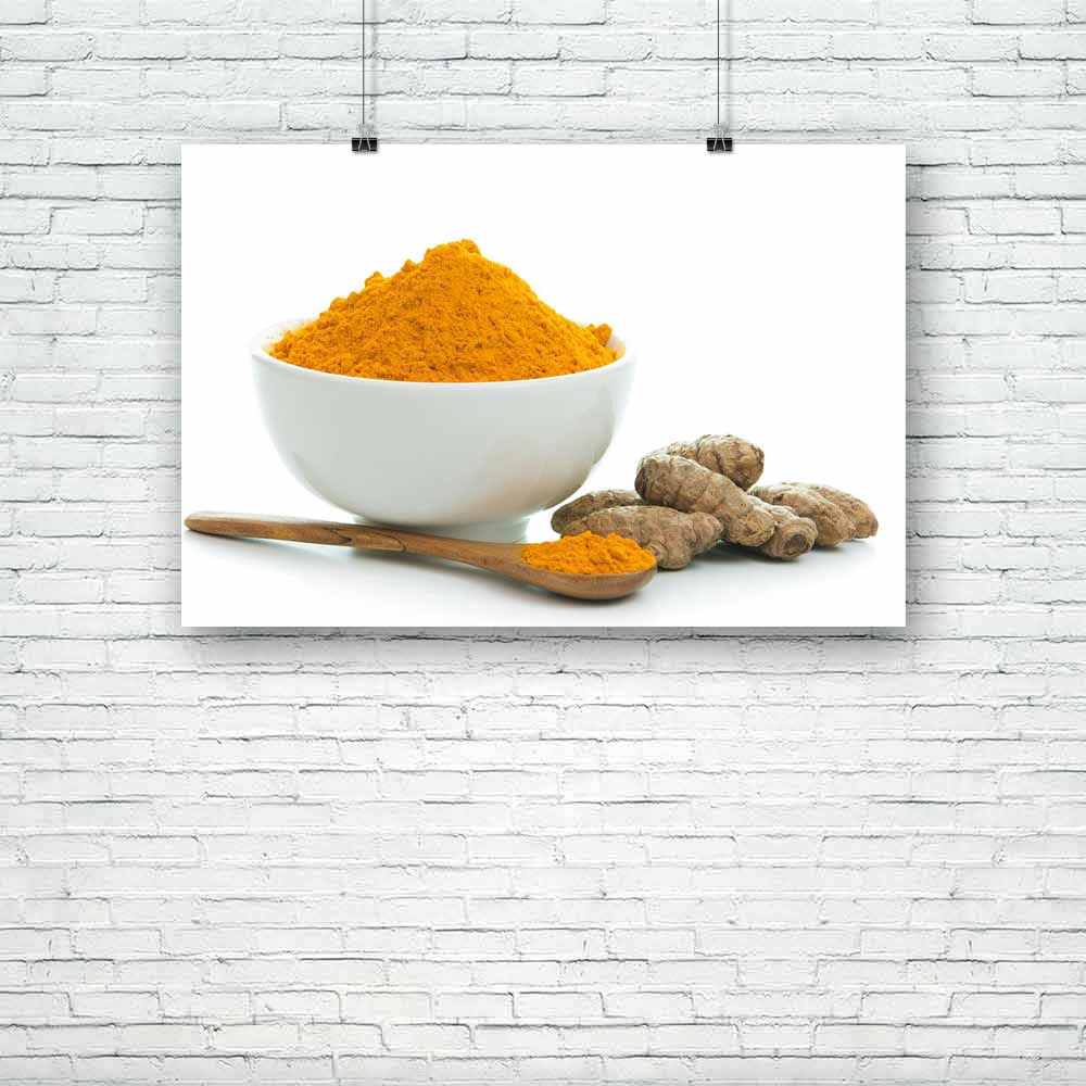 Bowl Of Turmeric Powder Unframed Paper Poster-Paper Posters Unframed-POS_UN-IC 5002329 IC 5002329, Asian, Cuisine, Food, Food and Beverage, Food and Drink, Fruit and Vegetable, Goddess Parvati, Indian, bowl, of, turmeric, powder, unframed, paper, poster, curcumin, curcuma, spices, root, curry, spice, aromatic, flavor, fresh, ginger, gourmet, herbs, india, ingredient, isolated, oriental, pile, recipe, rhizome, seasoning, seeds, spoon, white, background, yellow, artzfolio, posters, wall posters, posters for r