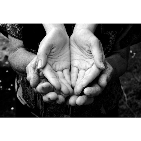 Empty Old & Young Hands Unframed Paper Poster-Paper Posters Unframed-POS_UN-IC 5002330 IC 5002330, Adult, Black, Black and White, Family, Health, Love, Nature, Parents, People, Romance, Scenic, White, empty, old, young, hands, unframed, paper, wall, poster, poverty, care, hope, affection, age, aged, aid, assist, assistance, autumn, beggary, concept, doctor, elderly, fall, finger, friendship, generation, giving, grandmother, grandparent, green, hand, happiness, healthy, help, hold, home, hospital, human, mat
