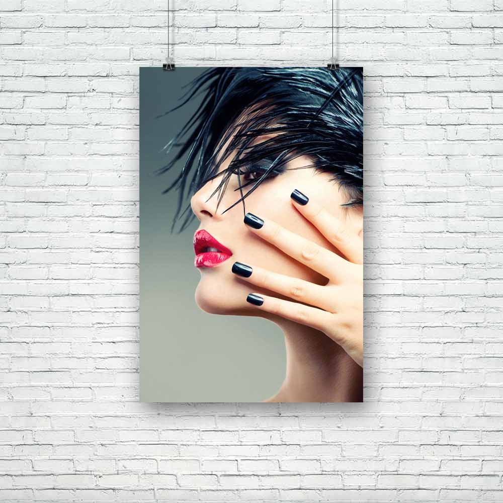 Fashion Art Girl Unframed Paper Poster-Paper Posters Unframed-POS_UN-IC 5002338 IC 5002338, Art and Paintings, Black, Black and White, Fashion, Hipster, Individuals, Portraits, art, girl, unframed, paper, poster, hairstyle, halloween, hairstyles, hair, makeup, moda, cosmetics, model, salon, woman, beauty, attractive, beautiful, bright, dark, elegant, eyes, face, fancy, fashionable, glamour, hairstyling, hip, lady, lipgloss, lips, lipstick, look, make, up, nail, party, portrait, punk, red, rock, skin, smokey