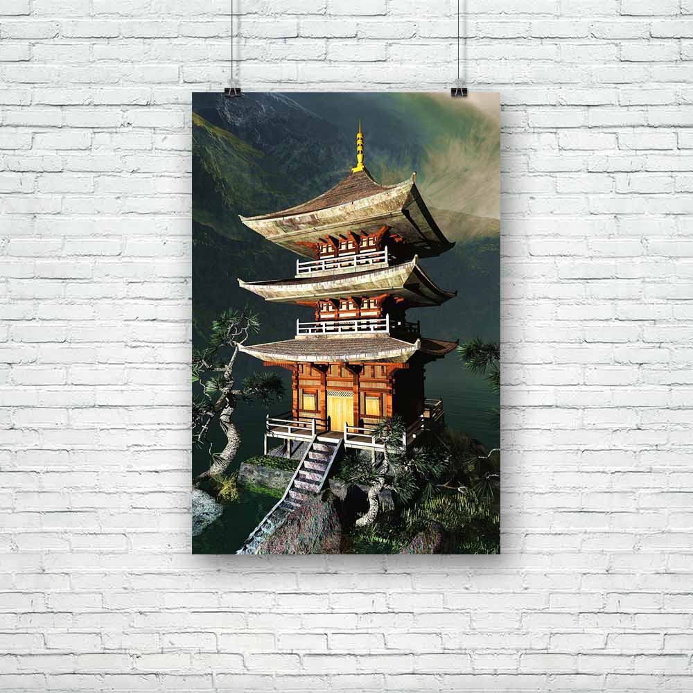 Zen Buddha Temple D3 Unframed Paper Poster-Paper Posters Unframed-POS_UN-IC 5002341 IC 5002341, Ancient, Architecture, Art and Paintings, Asian, Automobiles, Buddhism, Chinese, Culture, Digital, Digital Art, Ethnic, Graphic, Historical, Illustrations, Japanese, Landmarks, Landscapes, Medieval, Mountains, Nature, Places, Religion, Religious, Retro, Scenic, Signs, Signs and Symbols, Symbols, Traditional, Transportation, Travel, Tribal, Vehicles, Vintage, World Culture, zen, buddha, temple, d3, unframed, paper