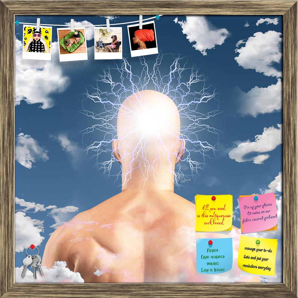 ArtzFolio Man With Head In Clouds Printed Bulletin Board Notice Pin Board Soft Board | Framed-Bulletin Boards Framed-AZSAO19687760BLB_FR_L-Image Code 5002346 Vishnu Image Folio Pvt Ltd, IC 5002346, ArtzFolio, Bulletin Boards Framed, Conceptual, Portraits, Digital Art, man, with, head, in, clouds, printed, bulletin, board, notice, pin, soft, framed, pin up board, push pin board, extra large cork board, big pin board, notice board, small bulletin board, cork board, wall notice board, giant cork board, bulleti