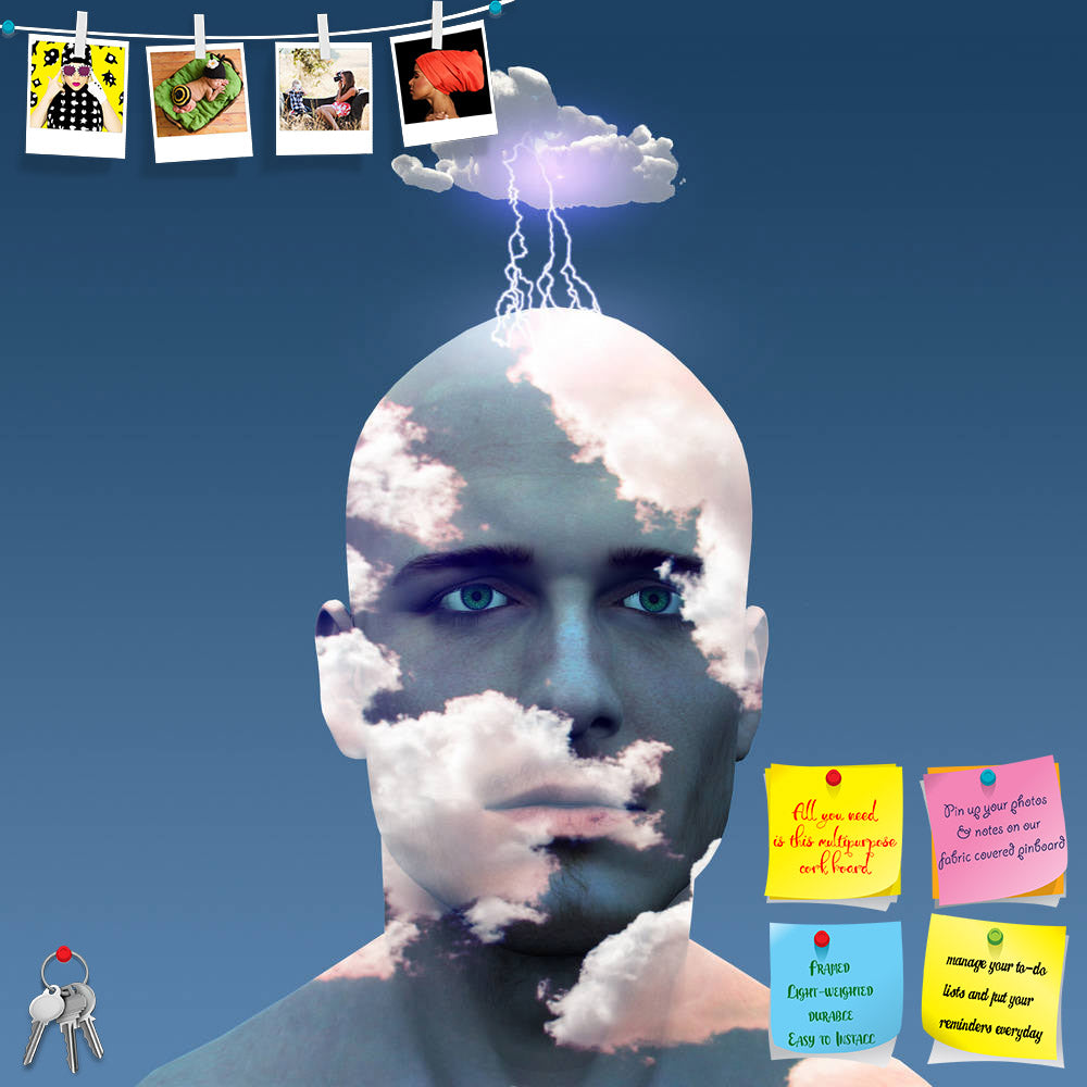 ArtzFolio Head In Clouds Printed Bulletin Board Notice Pin Board Soft Board | Frameless-Bulletin Boards Frameless-AZSAO19687836BLB_FL_L-Image Code 5002347 Vishnu Image Folio Pvt Ltd, IC 5002347, ArtzFolio, Bulletin Boards Frameless, Conceptual, Portraits, Digital Art, head, in, clouds, printed, bulletin, board, notice, pin, soft, frameless, pin up board, push pin board, extra large cork board, big pin board, notice board, small bulletin board, cork board, wall notice board, giant cork board, bulletin board,