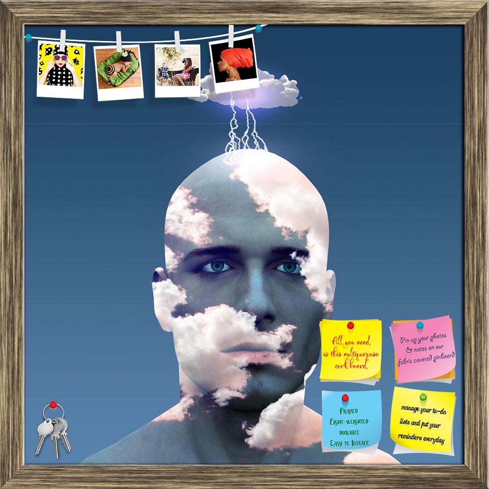 ArtzFolio Head In Clouds Printed Bulletin Board Notice Pin Board Soft Board | Framed-Bulletin Boards Framed-AZSAO19687836BLB_FR_L-Image Code 5002347 Vishnu Image Folio Pvt Ltd, IC 5002347, ArtzFolio, Bulletin Boards Framed, Conceptual, Portraits, Digital Art, head, in, clouds, printed, bulletin, board, notice, pin, soft, framed, pin up board, push pin board, extra large cork board, big pin board, notice board, small bulletin board, cork board, wall notice board, giant cork board, bulletin board, office noti