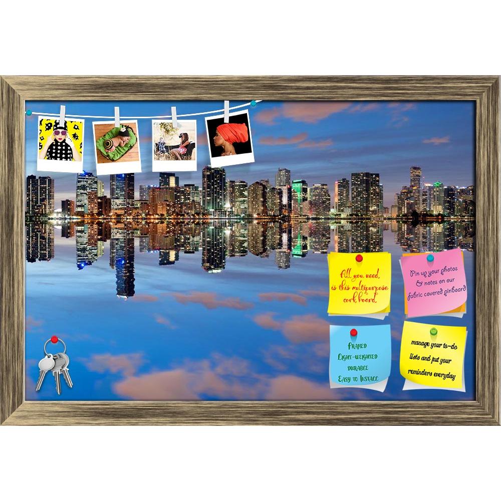 ArtzFolio Miami Skyline Seen From Key Biscayne At Dusk, USA Printed Bulletin Board Notice Pin Board Soft Board | Framed-Bulletin Boards Framed-AZSAO19805302BLB_FR_L-Image Code 5002359 Vishnu Image Folio Pvt Ltd, IC 5002359, ArtzFolio, Bulletin Boards Framed, Places, Photography, miami, skyline, seen, from, key, biscayne, at, dusk, usa, printed, bulletin, board, notice, pin, soft, framed, beautiful, reflections, night, buildings, panorama, downtown, dark, scene, american, metropolitan, urban, brickell, refle