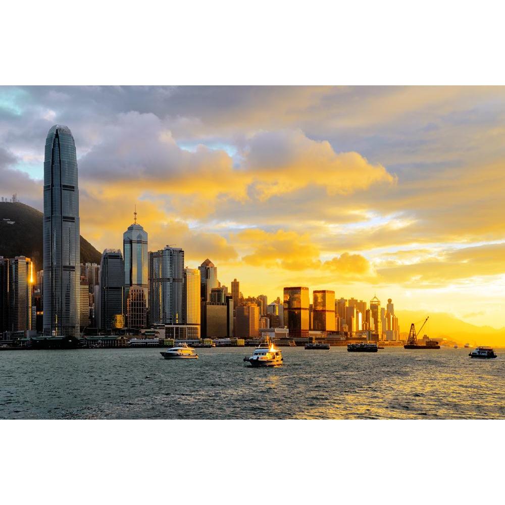 Skyline Of Hong Kong Canvas Painting Synthetic Frame-Paintings MDF Framing-AFF_FR-IC 5002360 IC 5002360, Architecture, Asian, Automobiles, Business, Chinese, Cities, City Views, Culture, Ethnic, Nautical, Skylines, Sunsets, Traditional, Transportation, Travel, Tribal, Urban, Vehicles, Victorian, World Culture, skyline, of, hong, kong, canvas, painting, synthetic, frame, asia, bay, building, built, central, china, city, cityscape, cloud, construction, district, dusk, exterior, famous, ferry, finance, global,