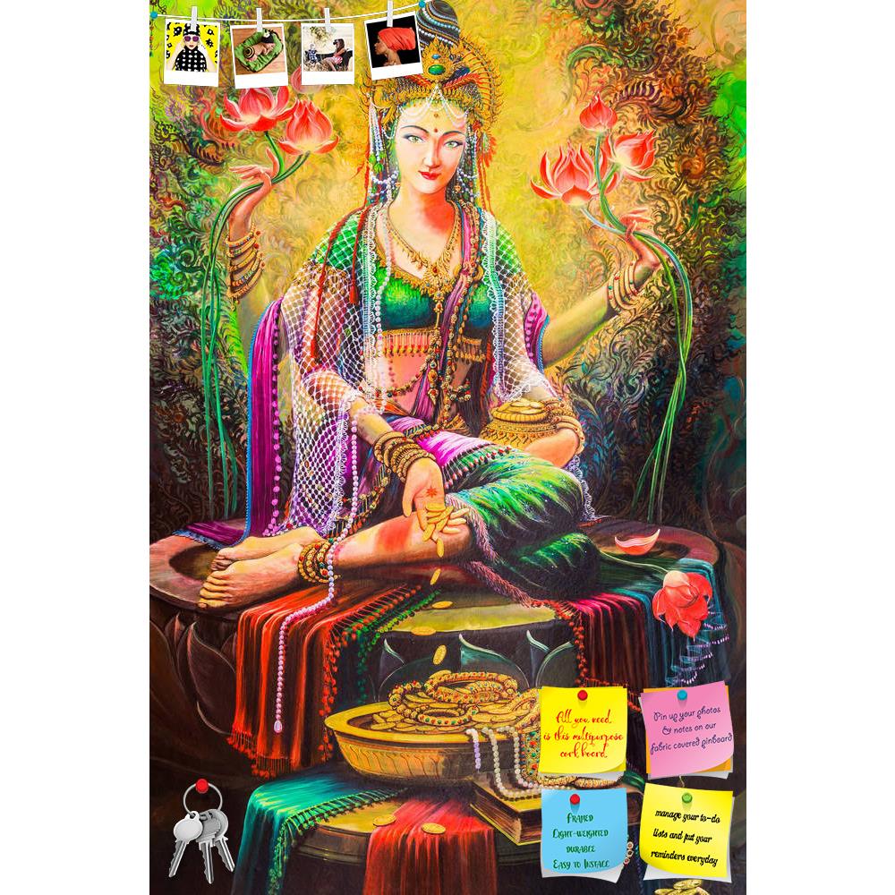 ArtzFolio Hindu Goddess Of Wealth Printed Bulletin Board Notice Pin Board Soft Board | Frameless-Bulletin Boards Frameless-AZSAO20201728BLB_FL_L-Image Code 5002405 Vishnu Image Folio Pvt Ltd, IC 5002405, ArtzFolio, Bulletin Boards Frameless, Religious, Fine Art Reprint, hindu, goddess, of, wealth, printed, bulletin, board, notice, pin, soft, frameless, female, guardian, spirit, temple, india, asia, pin up board, push pin board, extra large cork board, big pin board, notice board, small bulletin board, cork 