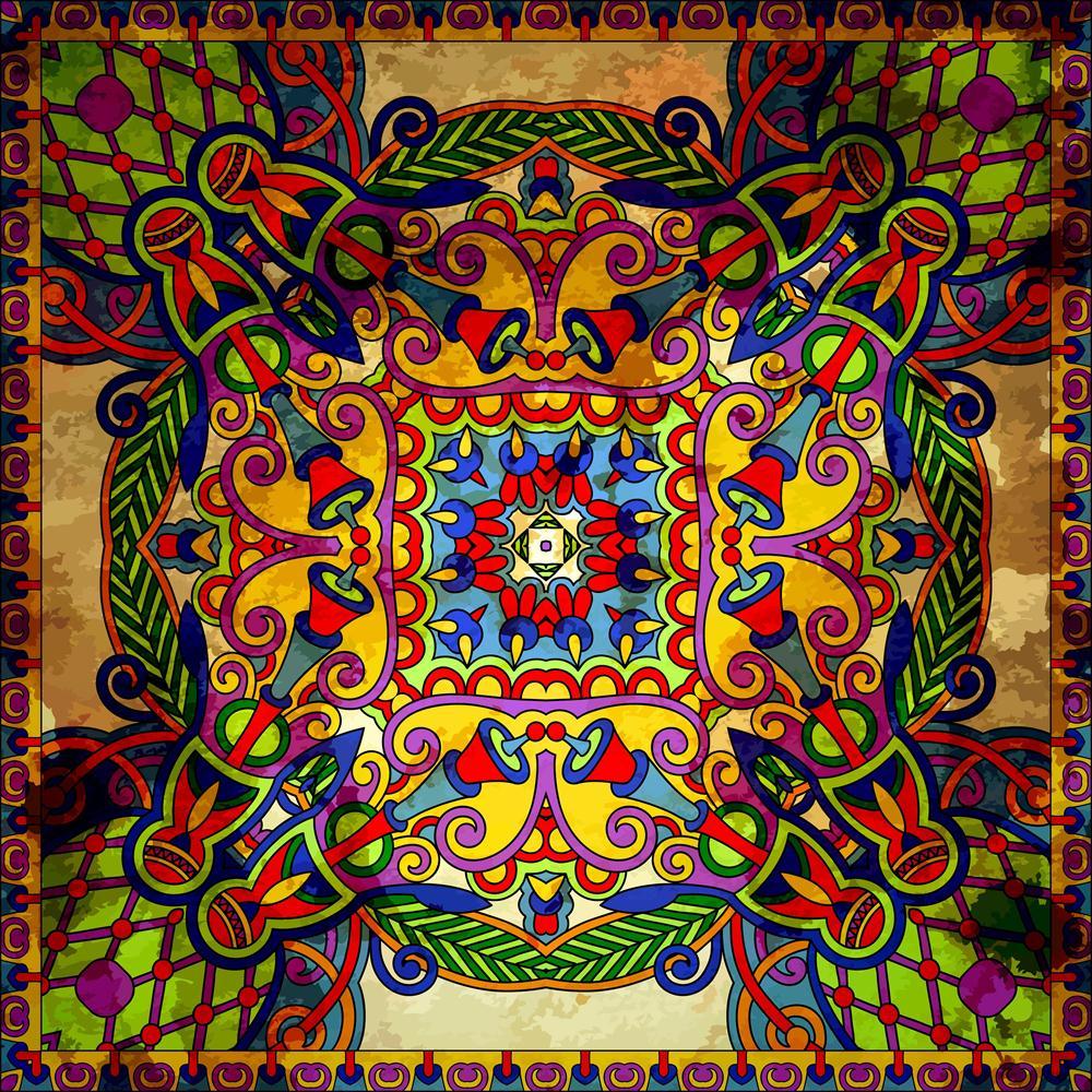 Floral Paisley Bandanna Canvas Painting Synthetic Frame-Paintings MDF Framing-AFF_FR-IC 5002408 IC 5002408, Abstract Expressionism, Abstracts, Art and Paintings, Botanical, Culture, Ethnic, Fashion, Floral, Flowers, Hand Drawn, Illustrations, Nature, Paisley, Patterns, Persian, Pets, Retro, Semi Abstract, Signs, Signs and Symbols, Traditional, Tribal, World Culture, bandanna, canvas, painting, synthetic, frame, abstract, art, artistic, background, border, carpet, cotton, cushion, decoration, design, doodle,