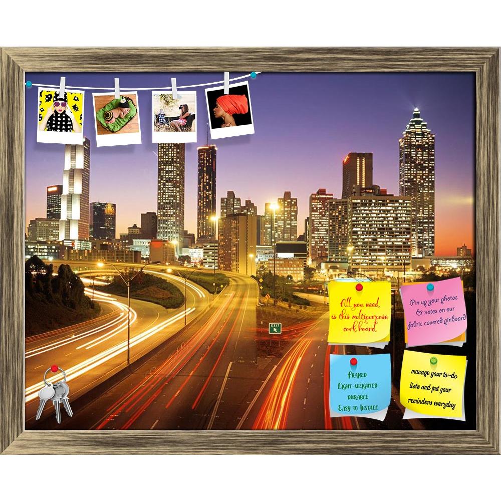 ArtzFolio City Skline At Dusk, Altanta, Georgia, USA Printed Bulletin Board Notice Pin Board Soft Board | Framed-Bulletin Boards Framed-AZSAO20270313BLB_FR_L-Image Code 5002427 Vishnu Image Folio Pvt Ltd, IC 5002427, ArtzFolio, Bulletin Boards Framed, Places, Photography, city, skline, at, dusk, altanta, georgia, usa, printed, bulletin, board, notice, pin, soft, framed, skyline, skylines, cityscape, cityscapes, highway, highways, dual, carriageway, carriageways, entrance, boundary, view, views, office, road