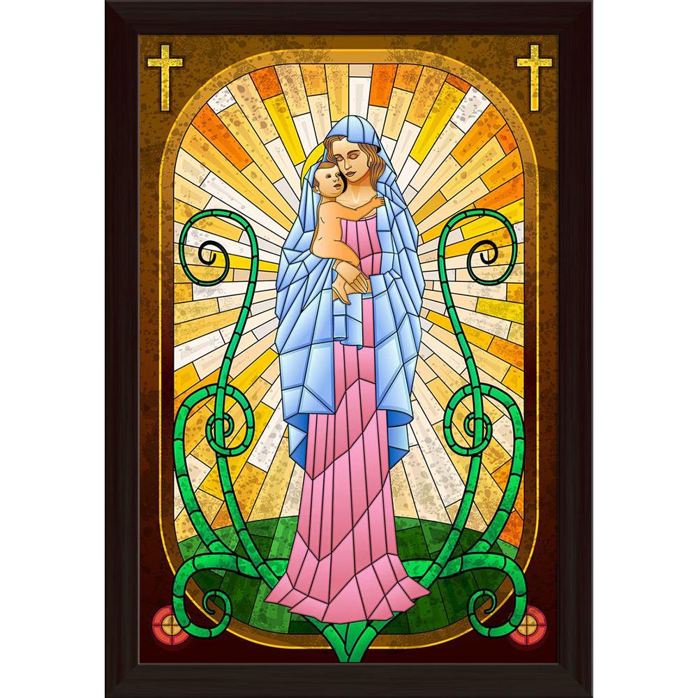 ArtzFolio Mother Mary With Jesus Christ Paper Poster Frame | Top