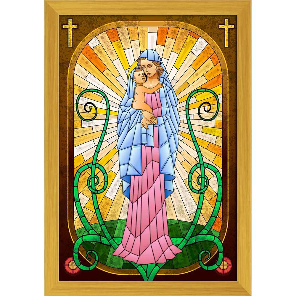 ArtzFolio Mother Mary With Jesus Christ Paper Poster Frame | Top