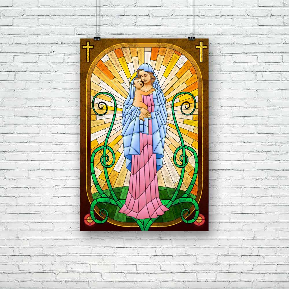 Mother Mary With Jesus Christ Unframed Paper Poster-Paper Posters Unframed-POS_UN-IC 5002431 IC 5002431, Ancient, Christianity, Family, Historical, Illustrations, Jesus, Love, Medieval, Mother Mary, Religion, Religious, Romance, Signs, Signs and Symbols, Spiritual, Vintage, mother, mary, with, christ, unframed, paper, poster, antique, artwork, belief, bethlehem, bible, biblical, cathedral, catholic, catholicism, christian, christmas, church, devotional, divine, editable, faith, figure, glass, god, goddess, 