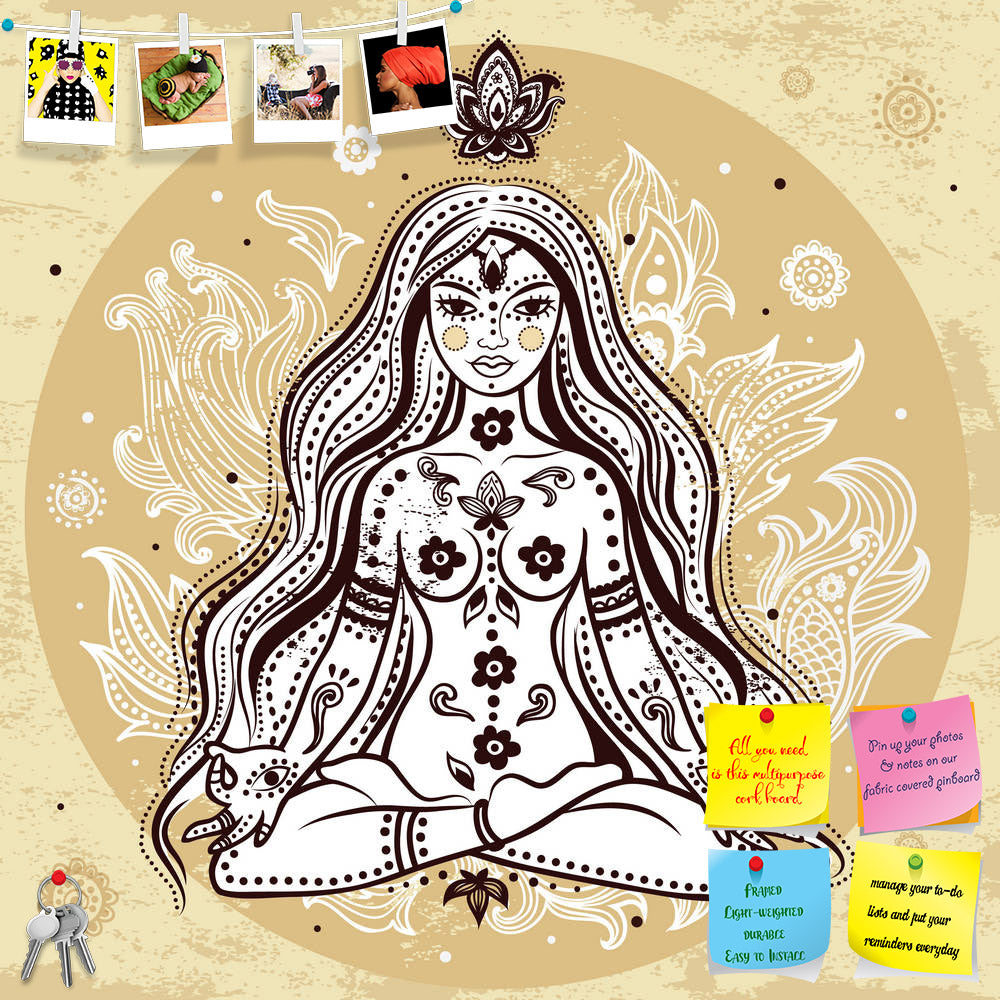 ArtzFolio Girl In Meditation Printed Bulletin Board Notice Pin Board Soft Board | Frameless-Bulletin Boards Frameless-AZSAO20312539BLB_FL_L-Image Code 5002438 Vishnu Image Folio Pvt Ltd, IC 5002438, ArtzFolio, Bulletin Boards Frameless, Religious, Traditional, Digital Art, girl, in, meditation, printed, bulletin, board, notice, pin, soft, frameless, pin up board, push pin board, extra large cork board, big pin board, notice board, small bulletin board, cork board, wall notice board, giant cork board, bullet