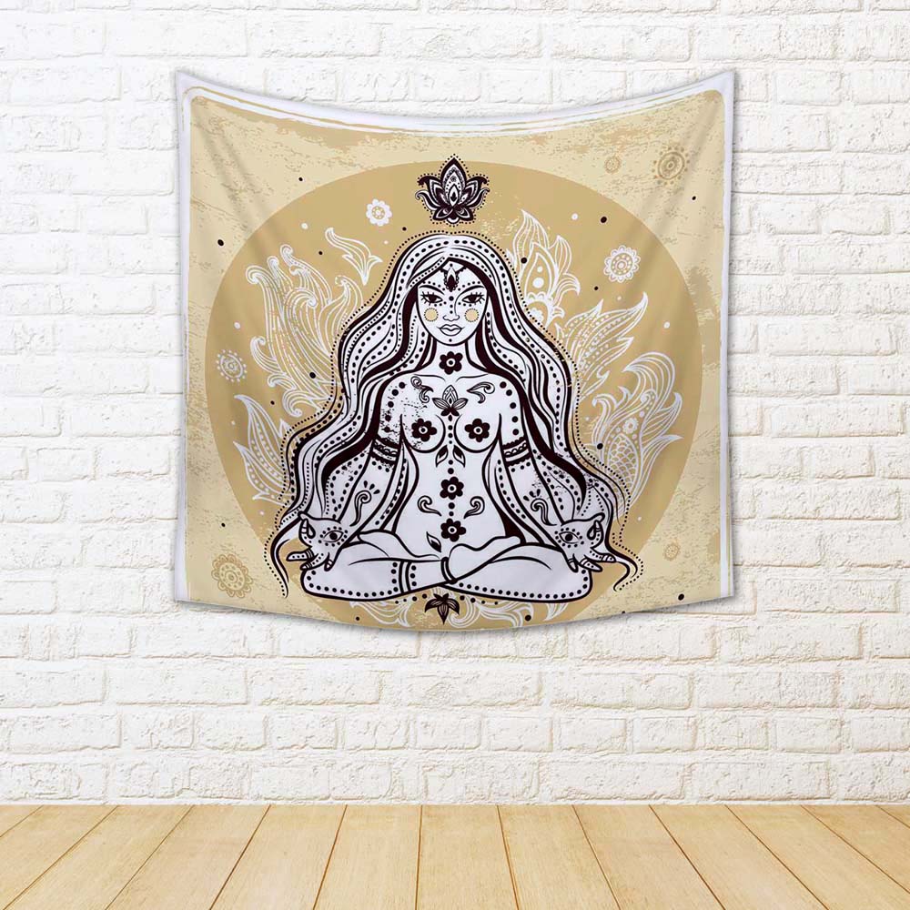 ArtzFolio Girl In Meditation Fabric Tapestry Wall Hanging-Tapestries-AZART20312539TAP_L-Image Code 5002438 Vishnu Image Folio Pvt Ltd, IC 5002438, ArtzFolio, Tapestries, Religious, Traditional, Digital Art, girl, in, meditation, fabric, tapestry, wall, hanging, room tapestry, hanging tapestry, huge tapestry, amazonbasics, tapestry cloth, fabric wall hanging, unique tapestries, wall tapestry, small tapestry, tapestry wall decor, cheap tapestries, affordable tapestries, tapestry wall hangings, tapestry art, c