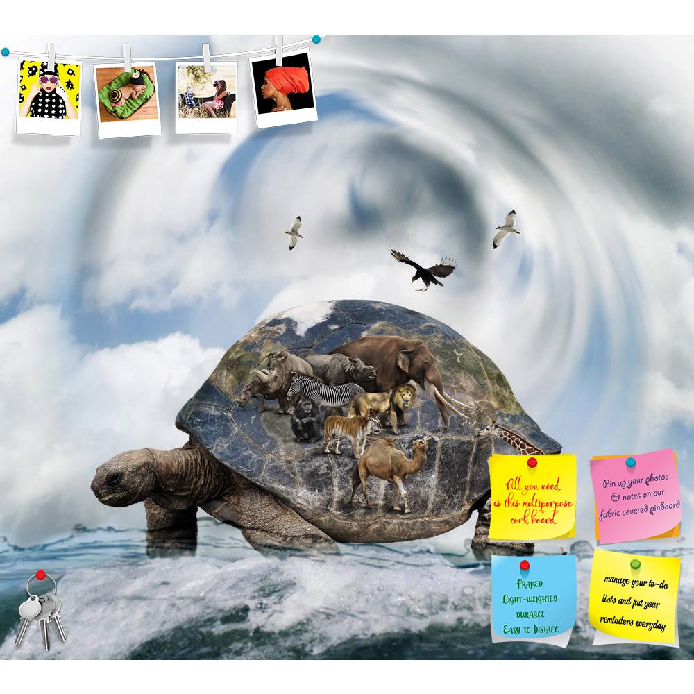 ArtzFolio World Turtle Concept Carrying Animals Printed Bulletin Board Notice Pin Board Soft Board | Frameless-Bulletin Boards Frameless-AZSAO20332405BLB_FL_L-Image Code 5002440 Vishnu Image Folio Pvt Ltd, IC 5002440, ArtzFolio, Bulletin Boards Frameless, Abstract, Animals, Surrealism, Digital Art, world, turtle, concept, carrying, printed, bulletin, board, notice, pin, soft, frameless, pin up board, push pin board, extra large cork board, big pin board, notice board, small bulletin board, cork board, wall 