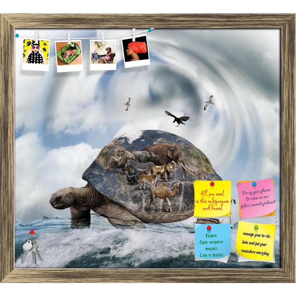 ArtzFolio World Turtle Concept Carrying Animals Printed Bulletin Board Notice Pin Board Soft Board | Framed-Bulletin Boards Framed-AZSAO20332405BLB_FR_L-Image Code 5002440 Vishnu Image Folio Pvt Ltd, IC 5002440, ArtzFolio, Bulletin Boards Framed, Abstract, Animals, Surrealism, Digital Art, world, turtle, concept, carrying, printed, bulletin, board, notice, pin, soft, framed, pin up board, push pin board, extra large cork board, big pin board, notice board, small bulletin board, cork board, wall notice board