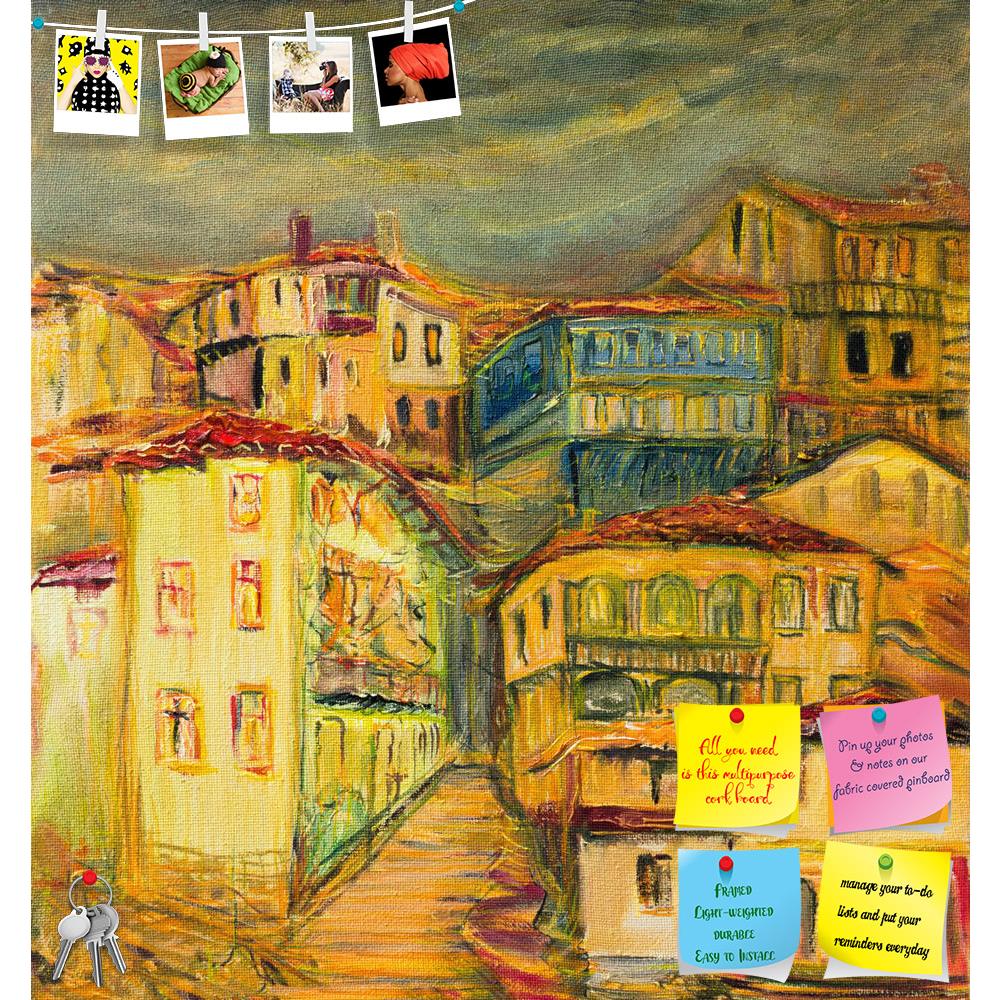 ArtzFolio Old Vivid Village Houses Printed Bulletin Board Notice Pin Board Soft Board | Frameless-Bulletin Boards Frameless-AZSAO20336274BLB_FL_L-Image Code 5002441 Vishnu Image Folio Pvt Ltd, IC 5002441, ArtzFolio, Bulletin Boards Frameless, Places, Fine Art Reprint, old, vivid, village, houses, printed, bulletin, board, notice, pin, soft, frameless, an, oil, painting, canvas, narrow, streets, spreaded, hill, dark, grey, sky, background, pin up board, push pin board, extra large cork board, big pin board, 