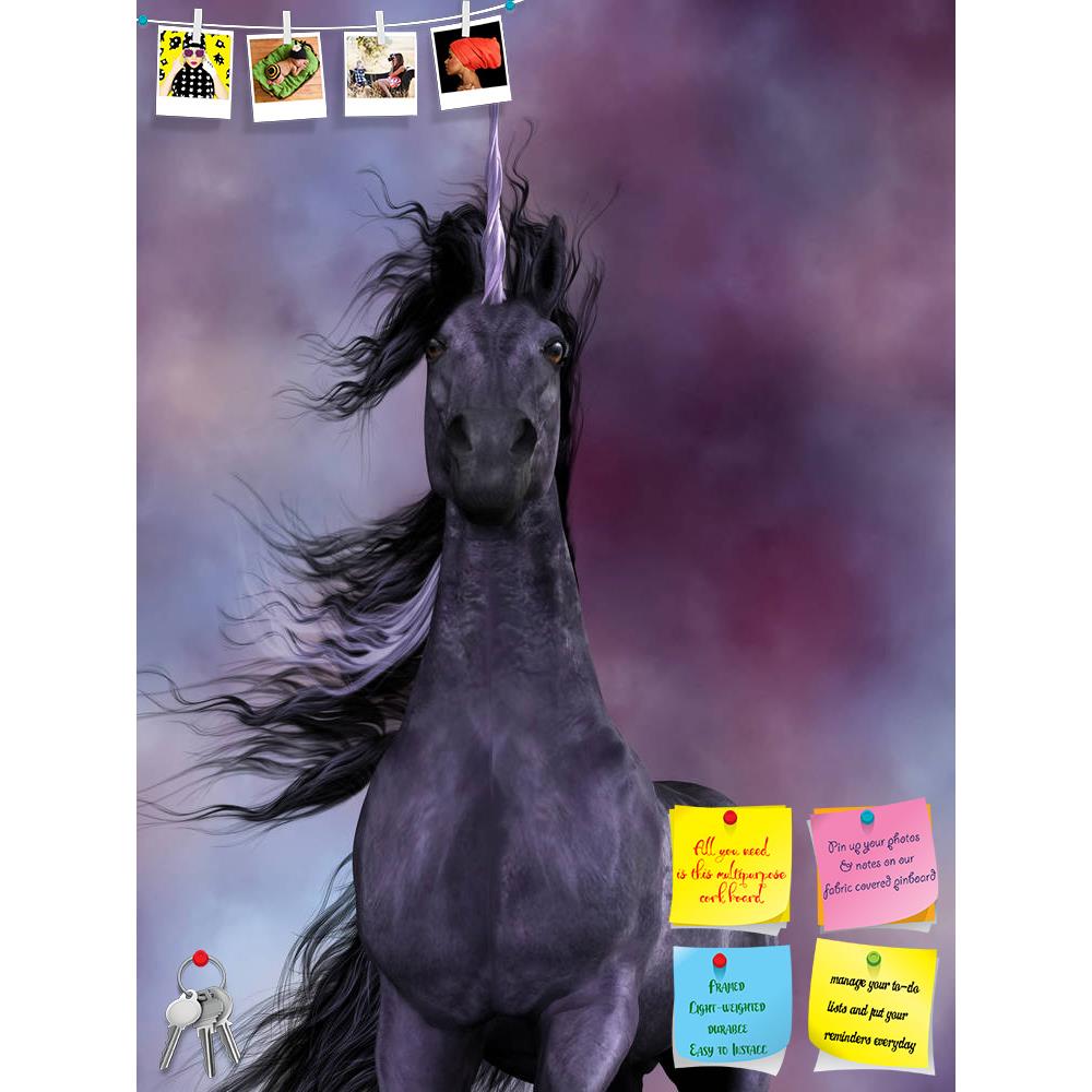 ArtzFolio Black Unicorn Printed Bulletin Board Notice Pin Board Soft Board | Frameless-Bulletin Boards Frameless-AZSAO20366201BLB_FL_L-Image Code 5002449 Vishnu Image Folio Pvt Ltd, IC 5002449, ArtzFolio, Bulletin Boards Frameless, Animals, Fantasy, Fine Art Reprint, black, unicorn, printed, bulletin, board, notice, pin, soft, frameless, was, mythical, creature, which, horse, horn, its, forehead, had, amazing, powers, pin up board, push pin board, extra large cork board, big pin board, notice board, small b