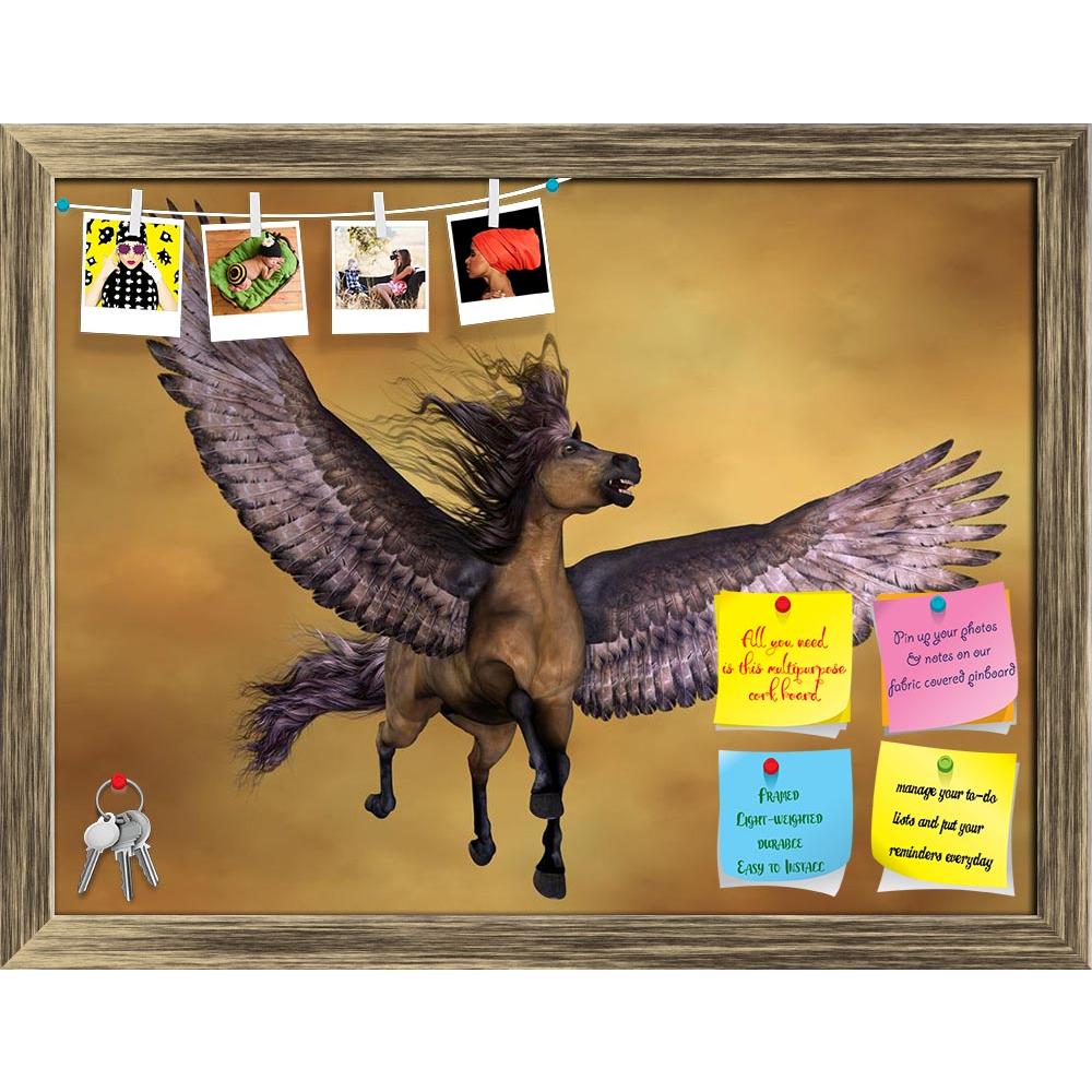 ArtzFolio Gruella Pegasus Printed Bulletin Board Notice Pin Board Soft Board | Framed-Bulletin Boards Framed-AZSAO20366205BLB_FR_L-Image Code 5002450 Vishnu Image Folio Pvt Ltd, IC 5002450, ArtzFolio, Bulletin Boards Framed, Animals, Fantasy, Fine Art Reprint, gruella, pegasus, printed, bulletin, board, notice, pin, soft, framed, rises, sky, huge, wings, horse, color, called, pin up board, push pin board, extra large cork board, big pin board, notice board, small bulletin board, cork board, wall notice boar