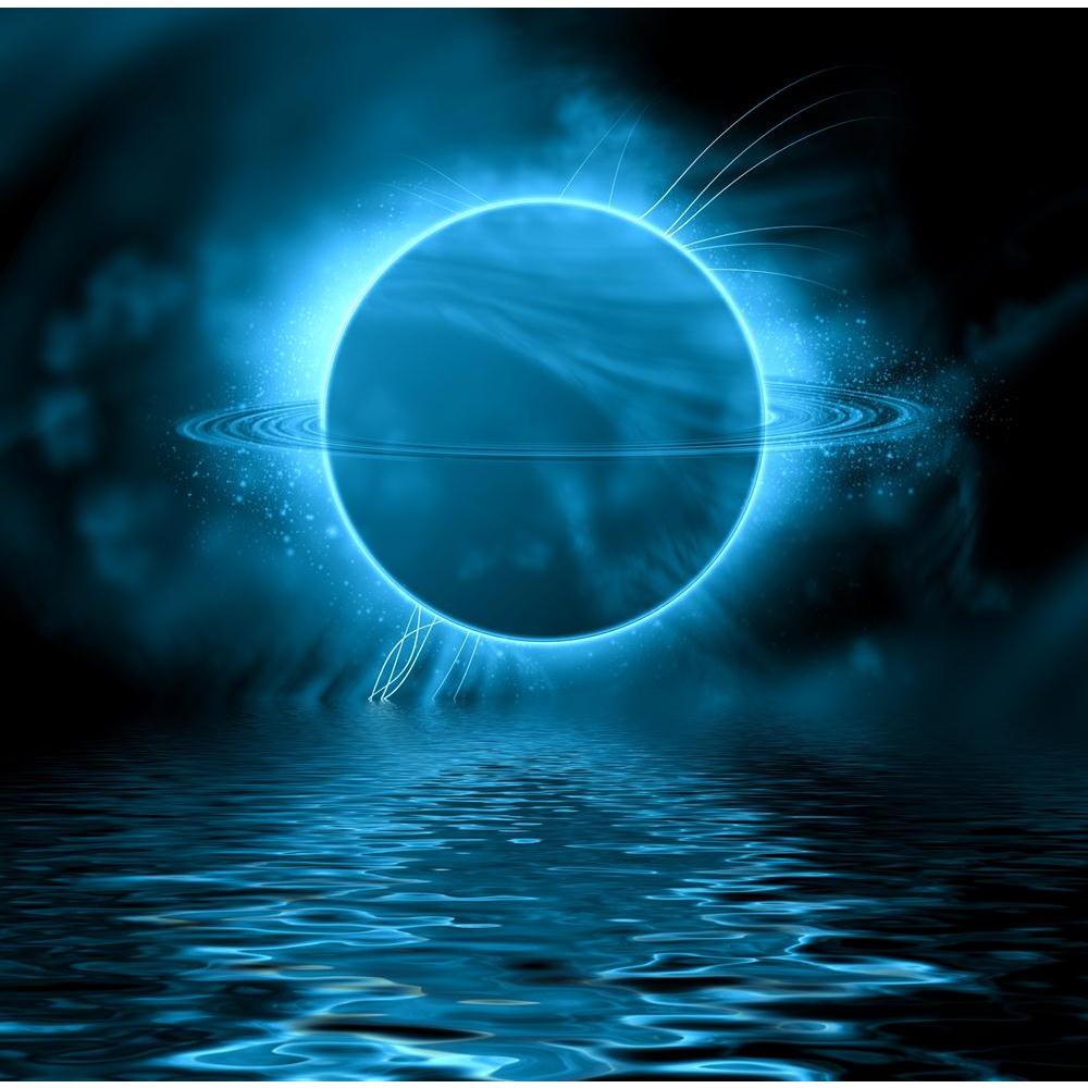 Fantasy Planet Reflected In Water Surface Space Canvas Painting Synthetic Frame-Paintings MDF Framing-AFF_FR-IC 5002452 IC 5002452, Abstract Expressionism, Abstracts, Astronomy, Cosmology, Fantasy, Landscapes, Mountains, Nature, Scenic, Science Fiction, Semi Abstract, Space, Stars, Sunrises, Sunsets, planet, reflected, in, water, surface, canvas, painting, synthetic, frame, abstract, alien, astral, away, backdrop, blue, celestial, cloud, cosmos, dark, deep, distant, dream, environment, far, fiction, fiction