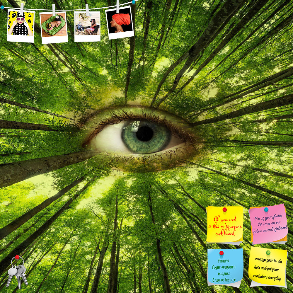 ArtzFolio Ecology Concept Printed Bulletin Board Notice Pin Board Soft Board | Frameless-Bulletin Boards Frameless-AZSAO20409017BLB_FL_L-Image Code 5002460 Vishnu Image Folio Pvt Ltd, IC 5002460, ArtzFolio, Bulletin Boards Frameless, Landscapes, Surrealism, Digital Art, ecology, concept, printed, bulletin, board, notice, pin, soft, frameless, eye, forest, pin up board, push pin board, extra large cork board, big pin board, notice board, small bulletin board, cork board, wall notice board, giant cork board, 