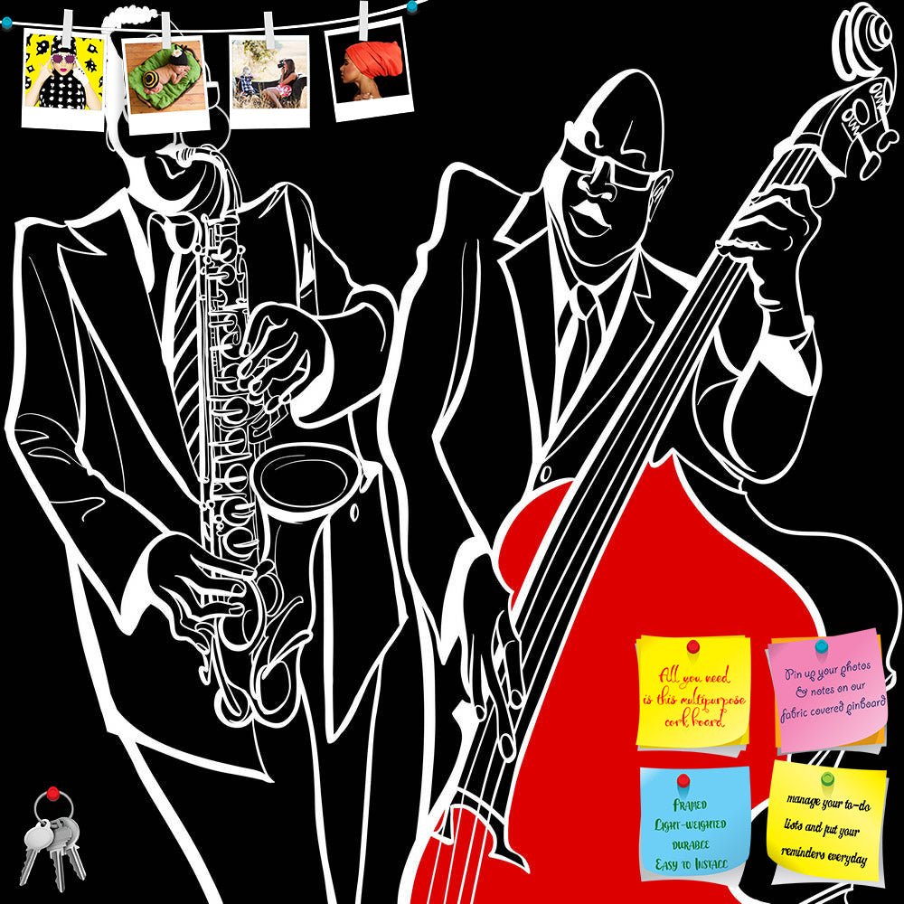 ArtzFolio Jazz Band D2 Printed Bulletin Board Notice Pin Board Soft Board | Frameless-Bulletin Boards Frameless-AZSAO20450209BLB_FL_L-Image Code 5002463 Vishnu Image Folio Pvt Ltd, IC 5002463, ArtzFolio, Bulletin Boards Frameless, Music & Dance, Digital Art, jazz, band, d2, printed, bulletin, board, notice, pin, soft, frameless, illustration, pin up board, push pin board, extra large cork board, big pin board, notice board, small bulletin board, cork board, wall notice board, giant cork board, bulletin boar