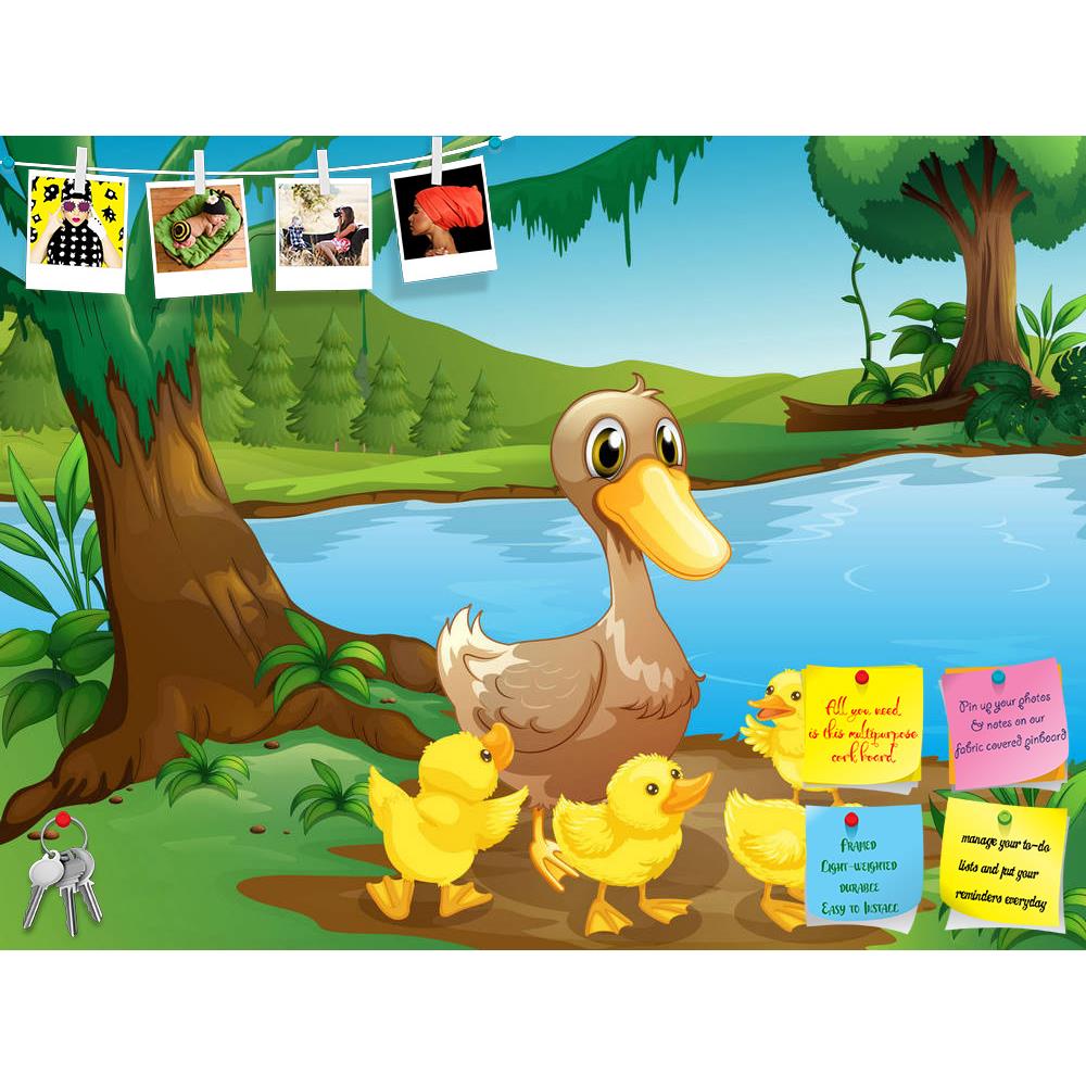 ArtzFolio Mother Duck With Her Ducklings Printed Bulletin Board Notice Pin Board Soft Board | Frameless-Bulletin Boards Frameless-AZSAO20518248BLB_FL_L-Image Code 5002470 Vishnu Image Folio Pvt Ltd, IC 5002470, ArtzFolio, Bulletin Boards Frameless, Kids, Digital Art, mother, duck, with, her, ducklings, printed, bulletin, board, notice, pin, soft, frameless, illustration, pin up board, push pin board, extra large cork board, big pin board, notice board, small bulletin board, cork board, wall notice board, gi