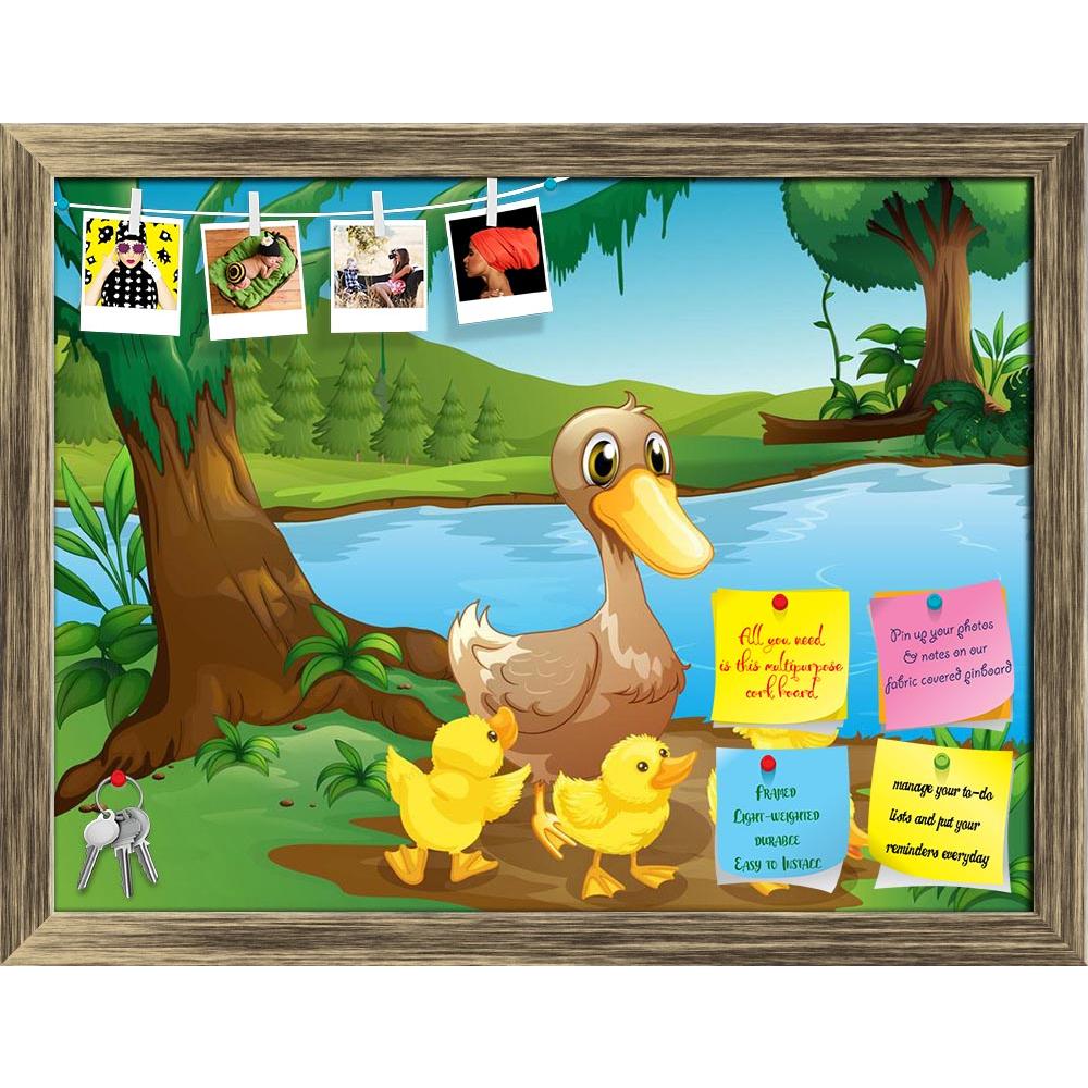 ArtzFolio Mother Duck With Her Ducklings Printed Bulletin Board Notice Pin Board Soft Board | Framed-Bulletin Boards Framed-AZSAO20518248BLB_FR_L-Image Code 5002470 Vishnu Image Folio Pvt Ltd, IC 5002470, ArtzFolio, Bulletin Boards Framed, Kids, Digital Art, mother, duck, with, her, ducklings, printed, bulletin, board, notice, pin, soft, framed, illustration, pin up board, push pin board, extra large cork board, big pin board, notice board, small bulletin board, cork board, wall notice board, giant cork boa