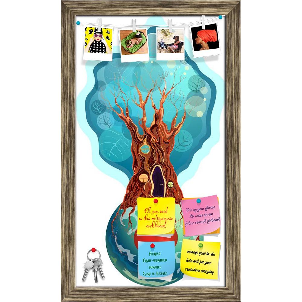ArtzFolio Tree House On The Planet With Red Heart Printed Bulletin Board Notice Pin Board Soft Board | Framed-Bulletin Boards Framed-AZSAO20524565BLB_FR_L-Image Code 5002473 Vishnu Image Folio Pvt Ltd, IC 5002473, ArtzFolio, Bulletin Boards Framed, Surrealism, Digital Art, tree, house, on, the, planet, with, red, heart, printed, bulletin, board, notice, pin, soft, framed, earth, door, window, root, trunk, leaves, crown, branches, green, blue, isolated, of, life, save, nature, peace, bio, flora, world, prote