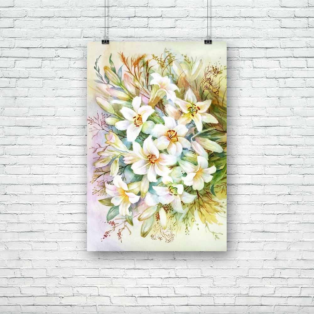 Lilies Bouquet Unframed Paper Poster-Paper Posters Unframed-POS_UN-IC 5002476 IC 5002476, Ancient, Art and Paintings, Birthday, Black and White, Botanical, Digital, Digital Art, Drawing, Floral, Flowers, Graphic, Historical, Illustrations, Medieval, Mother Mary, Nature, Paintings, Patterns, Scenic, Signs, Signs and Symbols, Sketches, Vintage, Watercolour, Wedding, White, lilies, bouquet, unframed, paper, poster, art, autumn, backdrop, bloom, blossom, bunch, card, clip, colorful, design, expression, flower, 